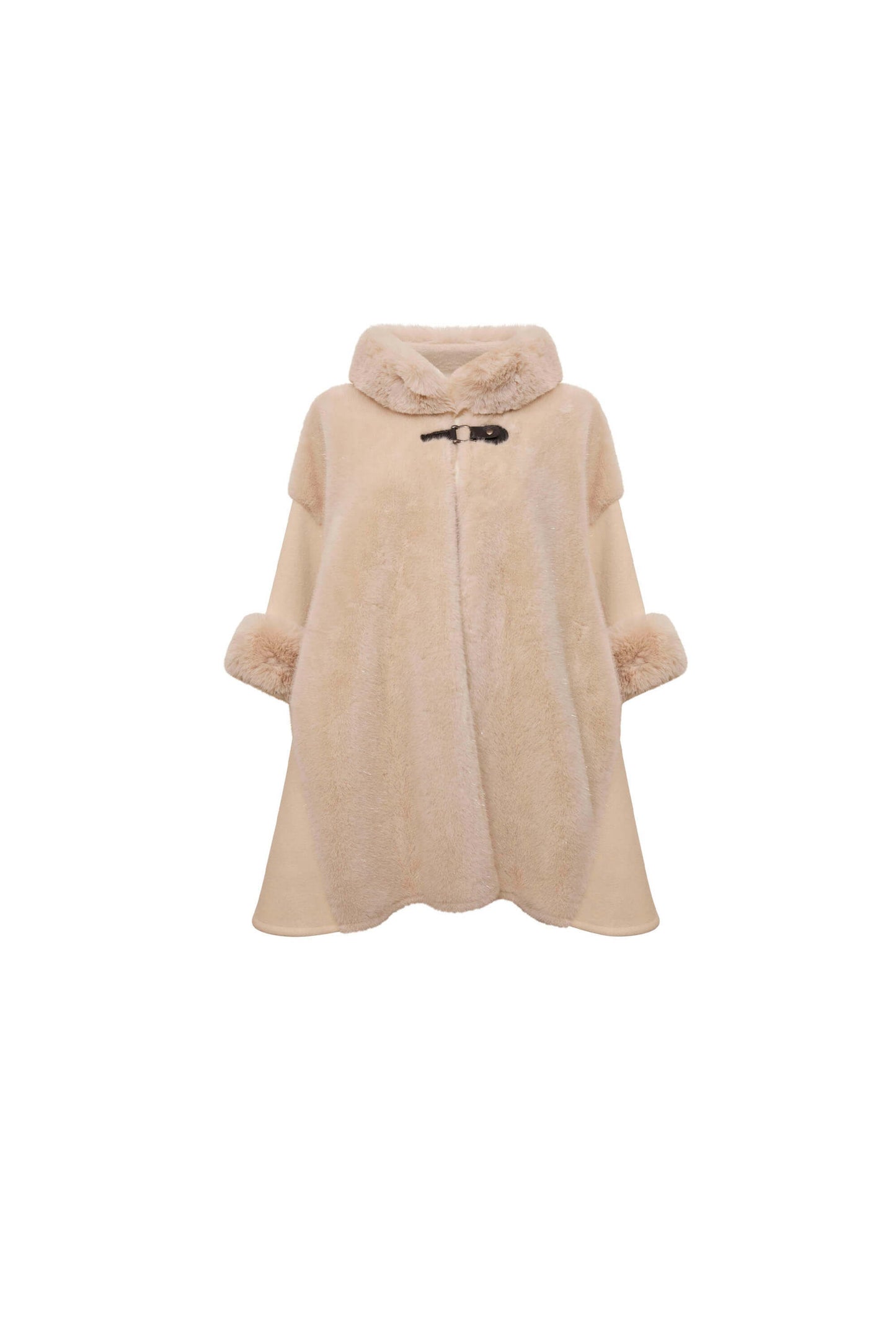 Ivory Faux Fur Cape