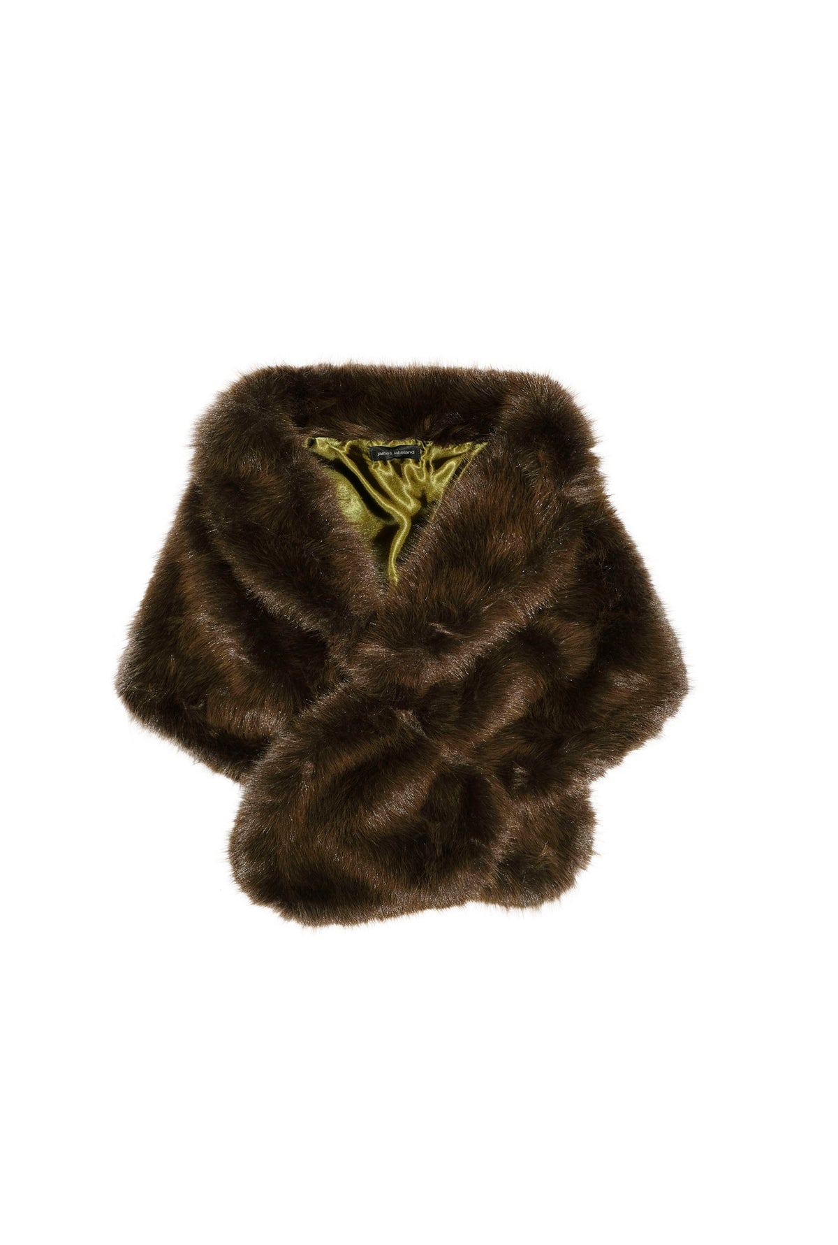 Khaki Green Faux Fur Wrap