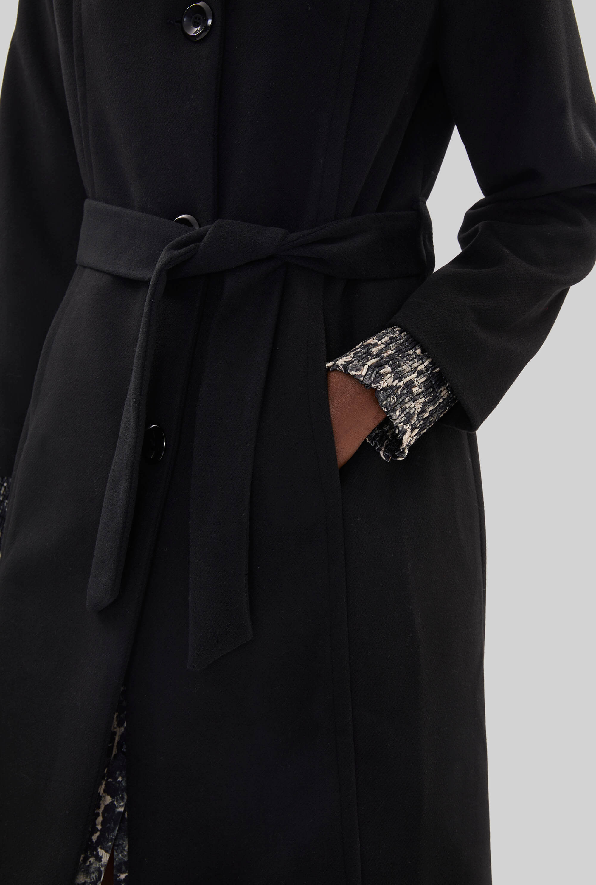 Oversized collar hotsell wrap coat