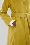 Large Collar Belted Coat Lime