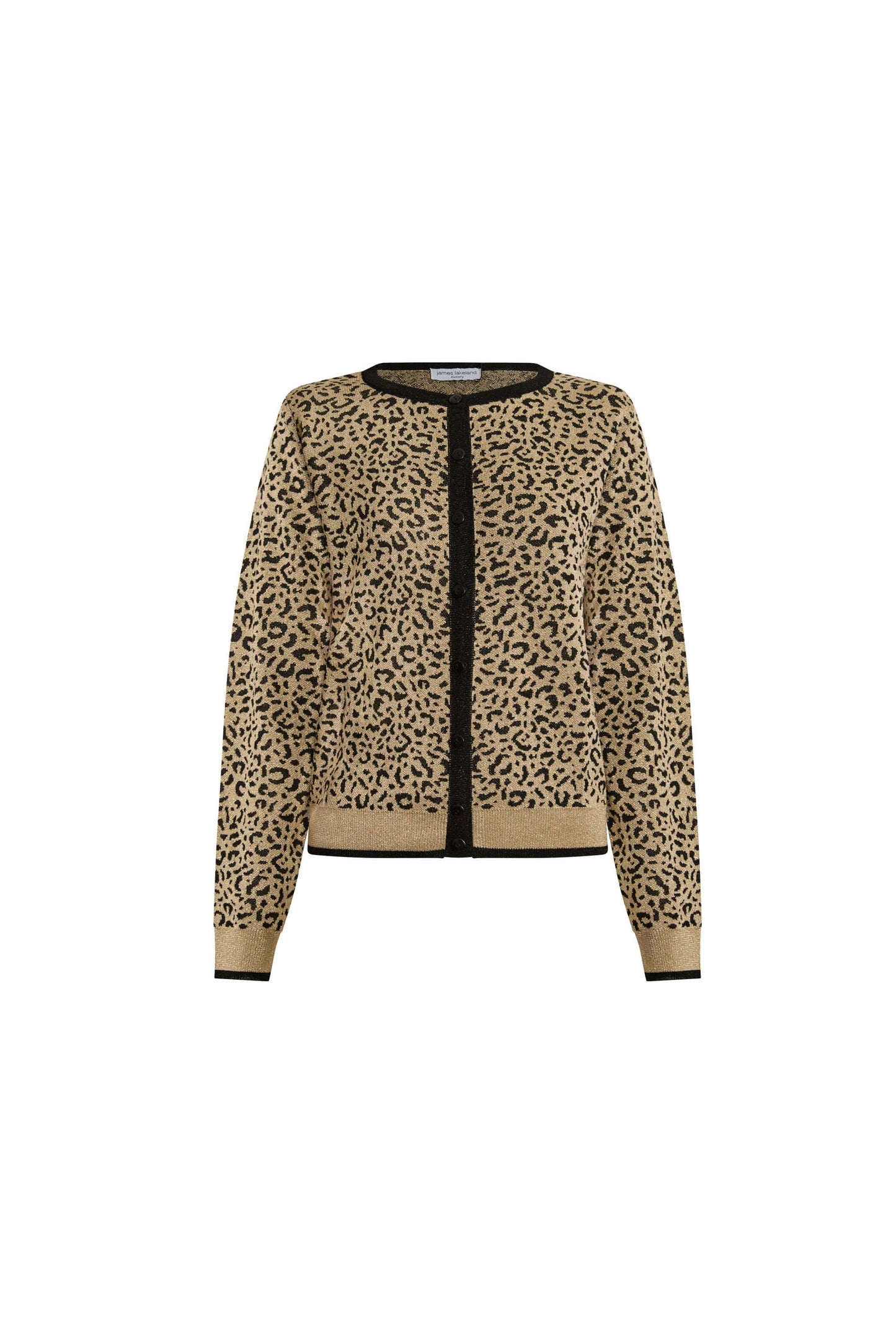 Leopard Lurex Knitted Cardigan