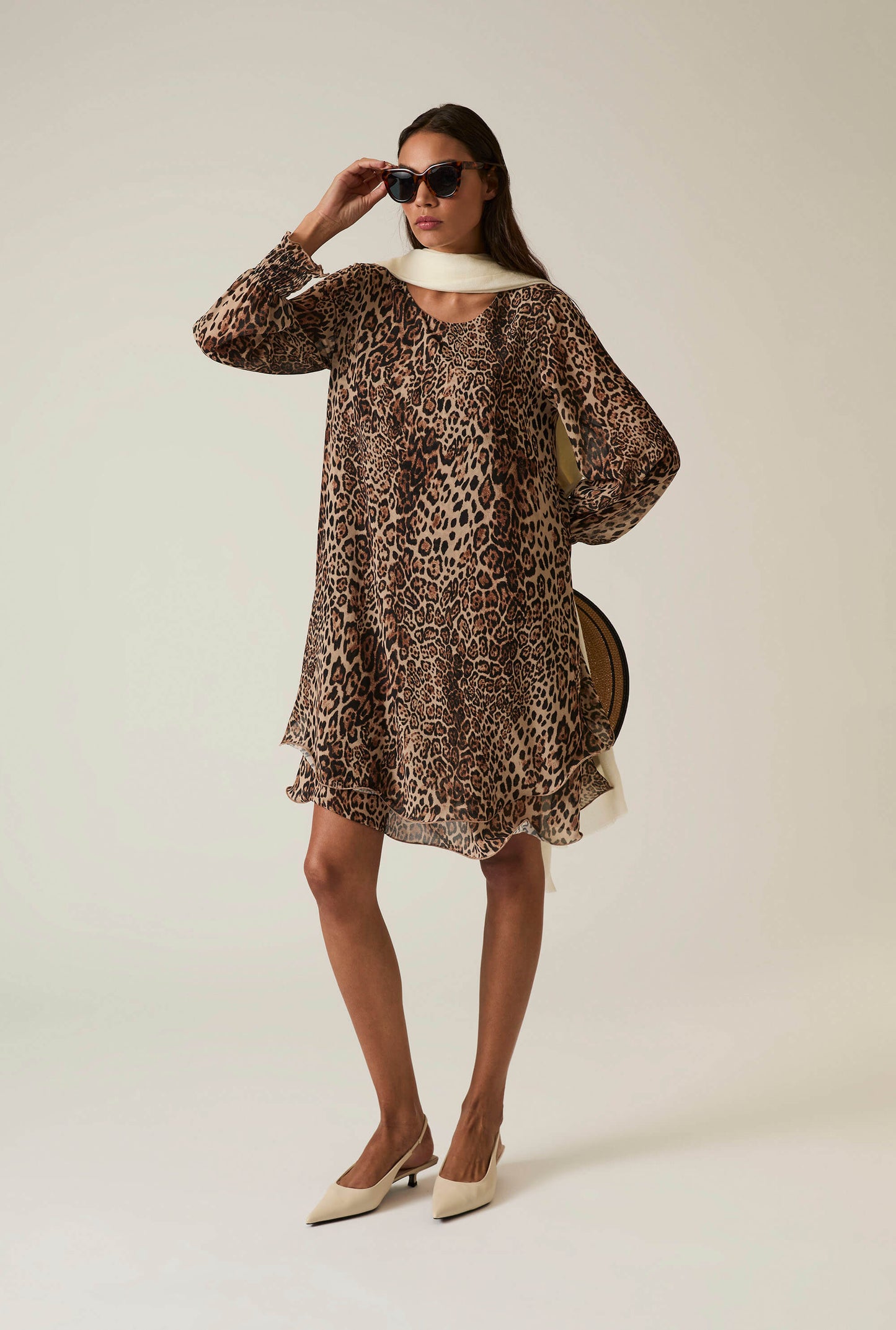 Leopard Wave Hem Dress