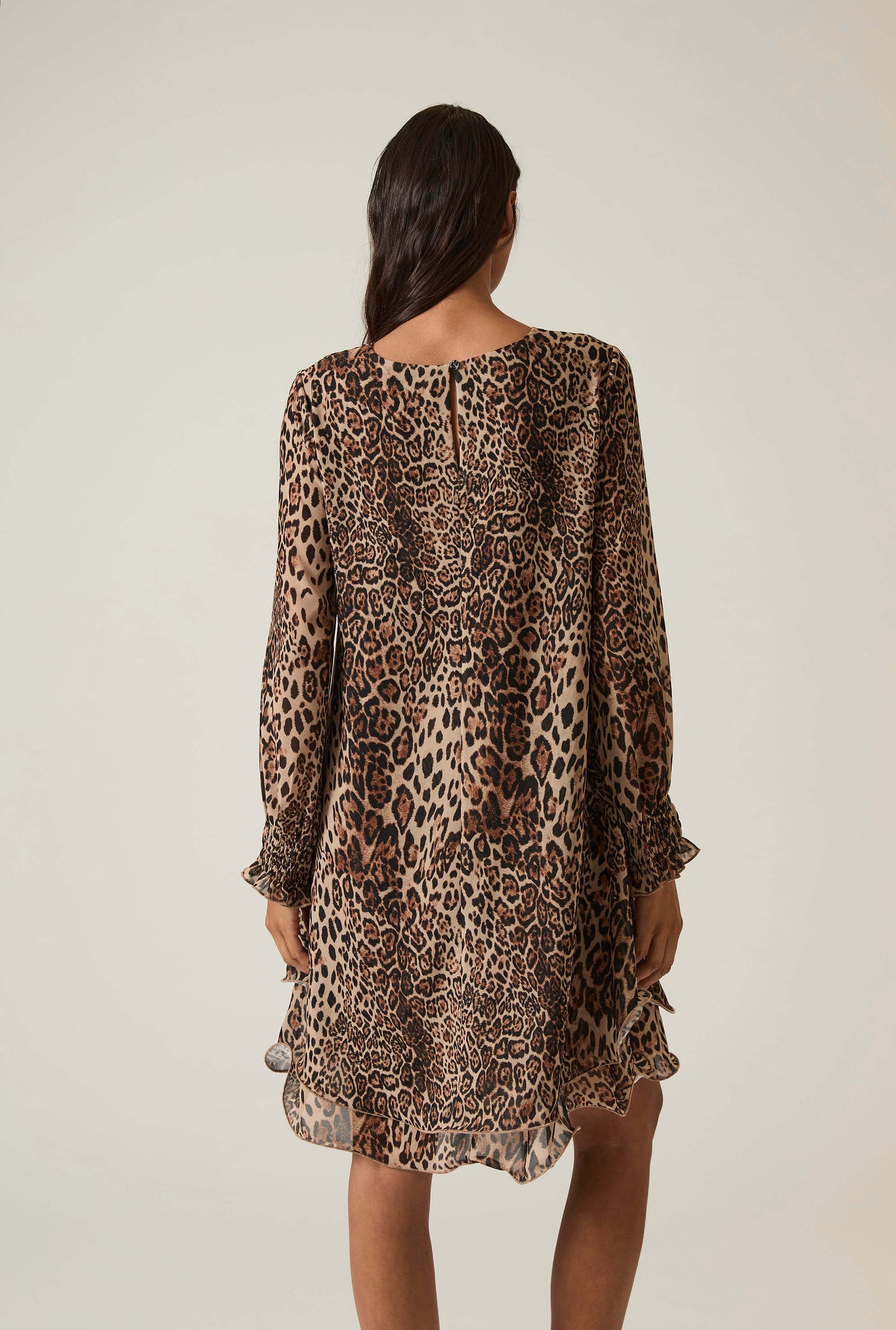 Leopard Wave Hem Dress