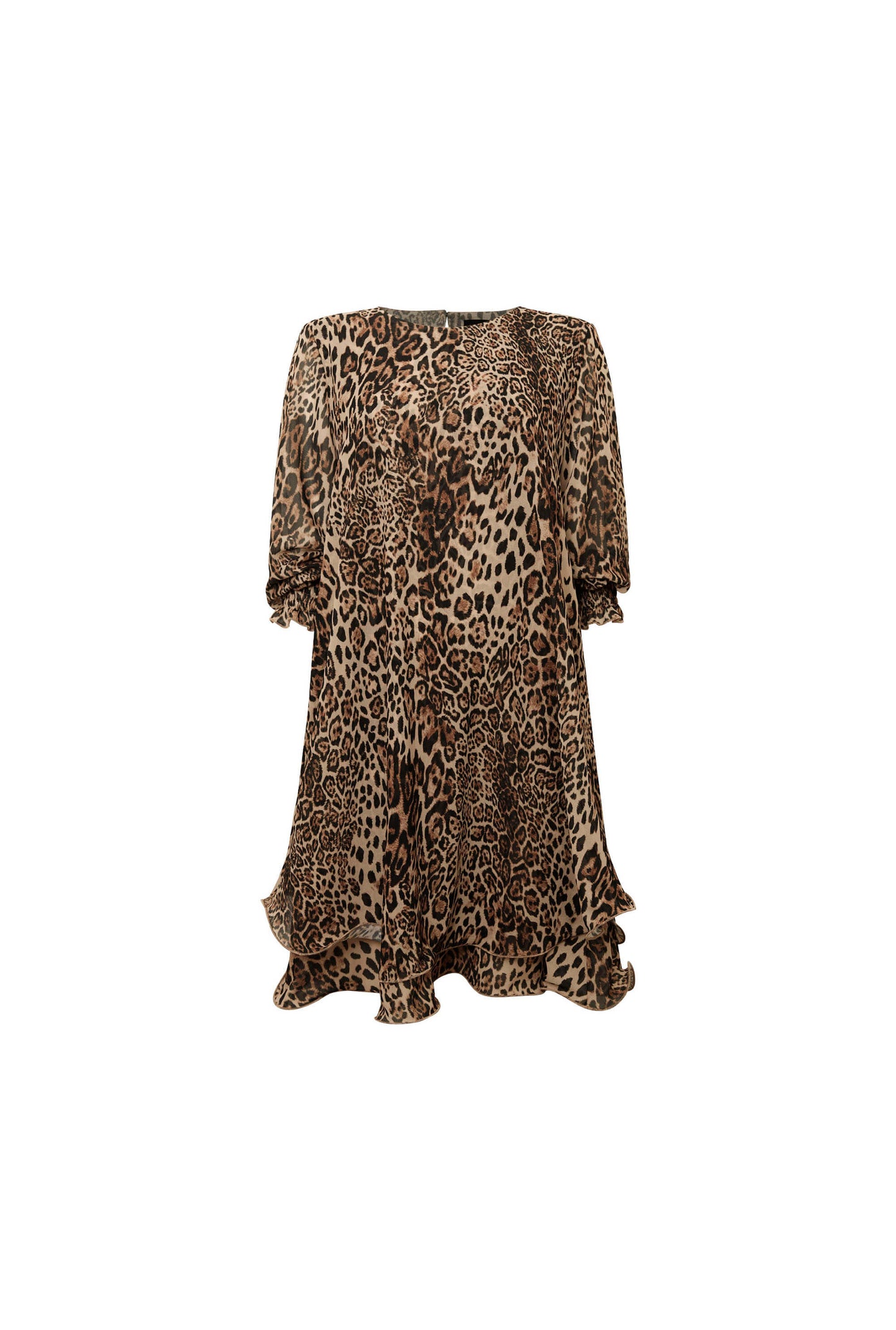 Leopard Wave Hem Dress