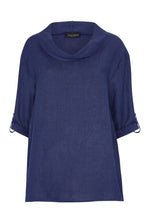 Linen Cowl Neck Top