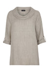 Linen Cowl Neck Top