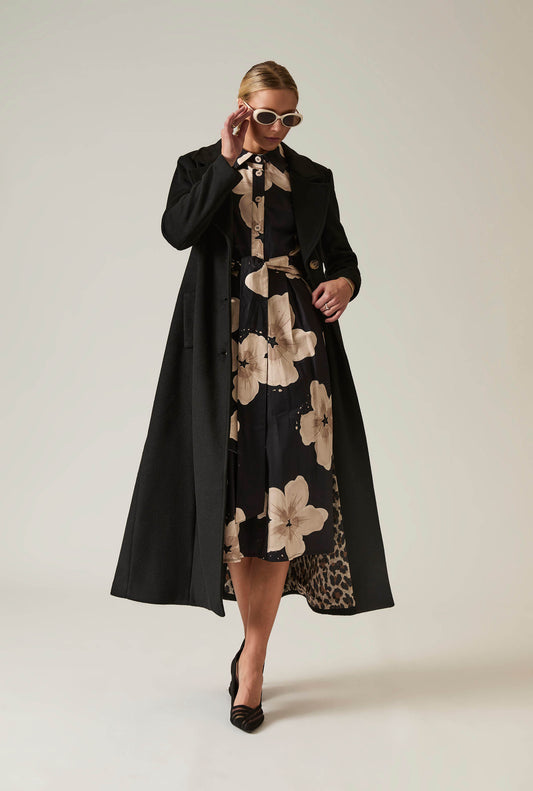 Long Black Classic Coat