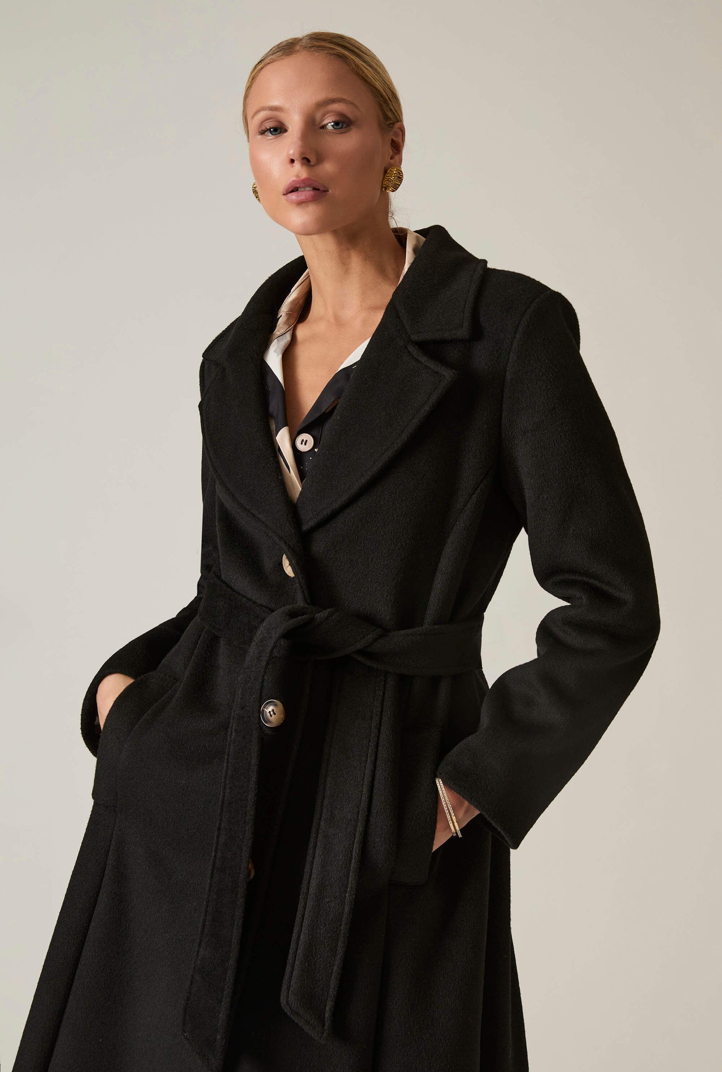 Long Black Classic Coat