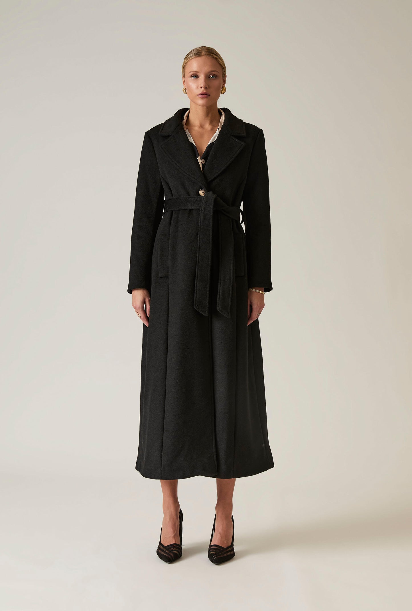 Long Black Classic Coat
