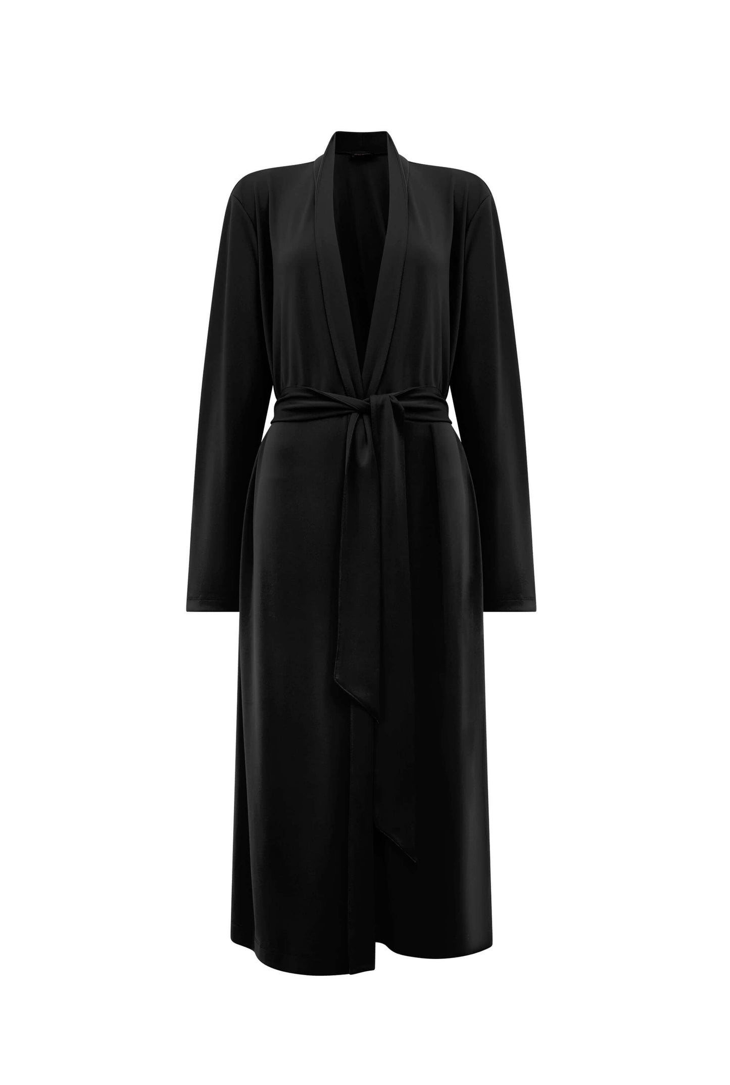 Long Black Jersey Cardigan