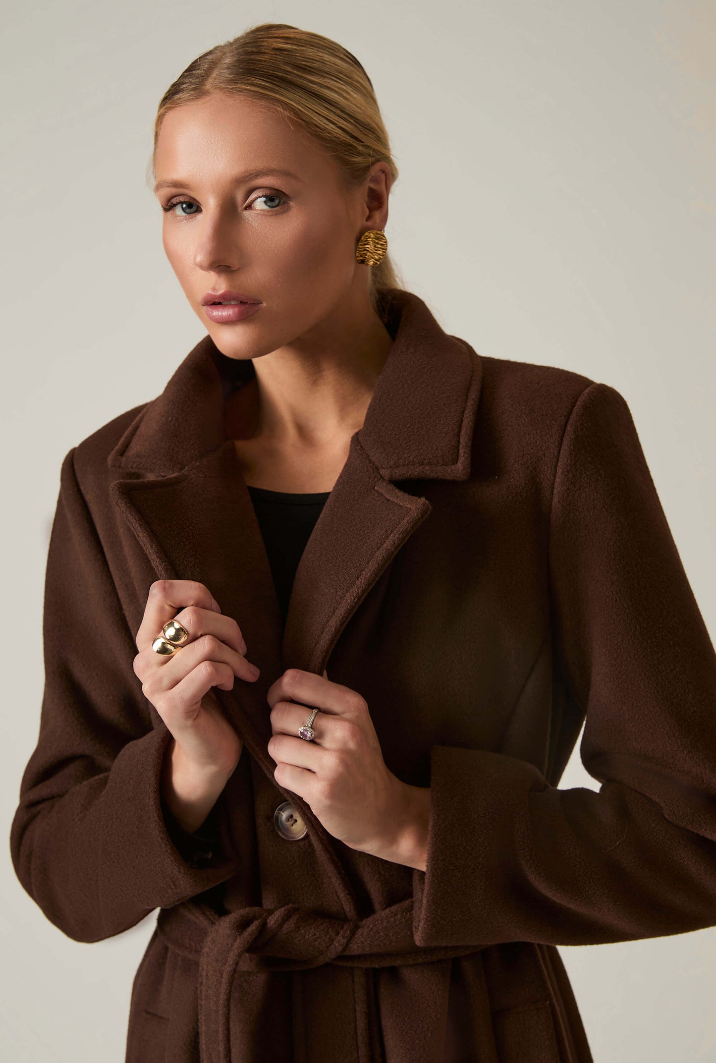 Long Brown Classic Coat