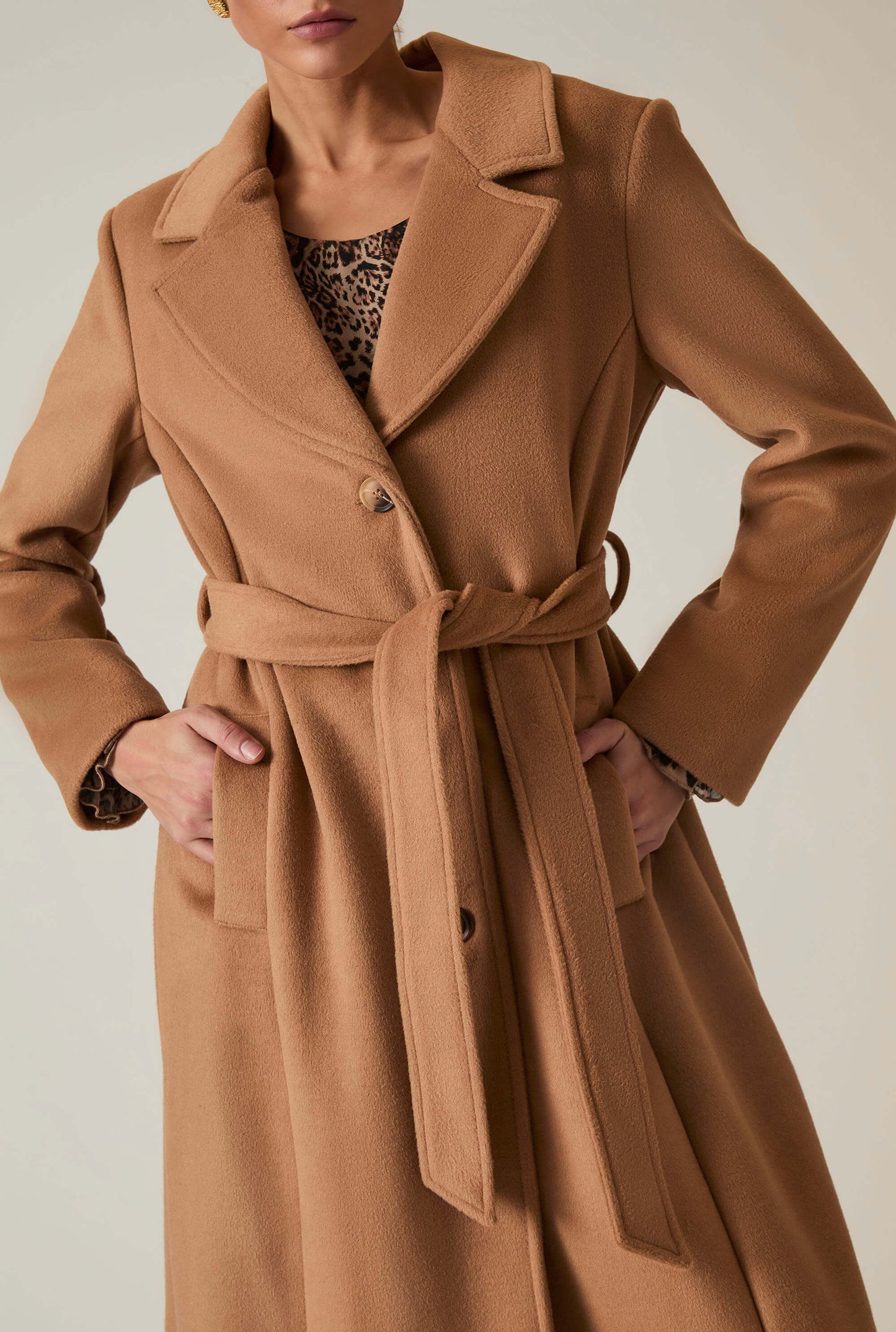 Long Camel Classic Coat