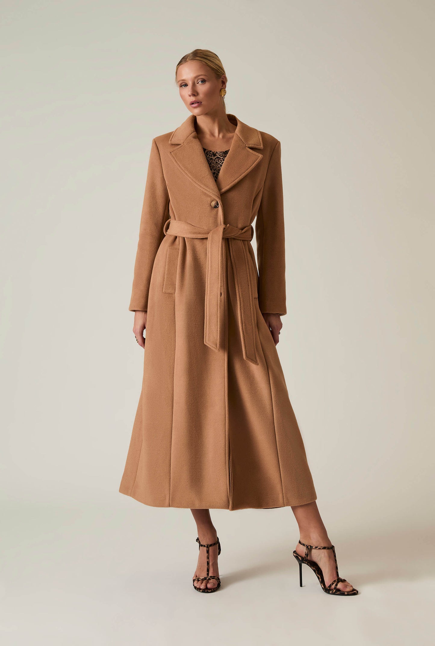 Long Camel Classic Coat