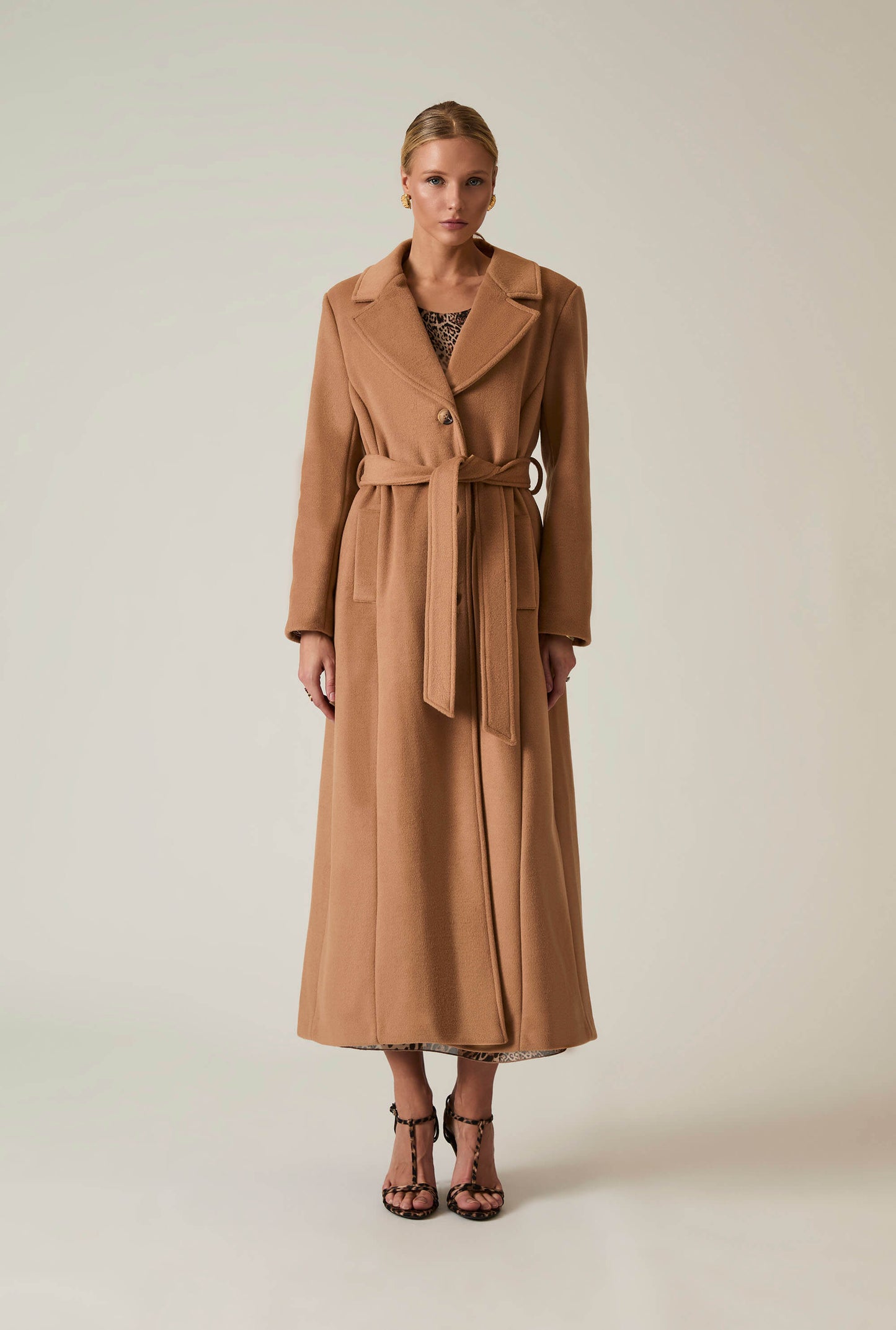 Long Camel Classic Coat