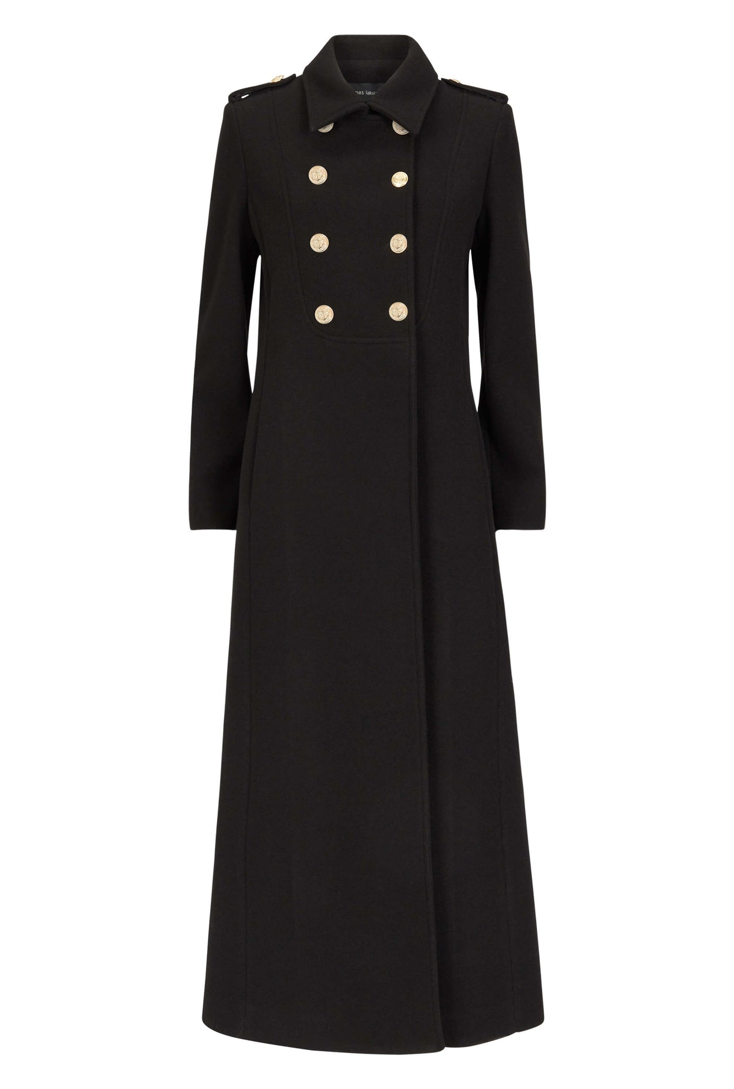 Long Military Black Coat