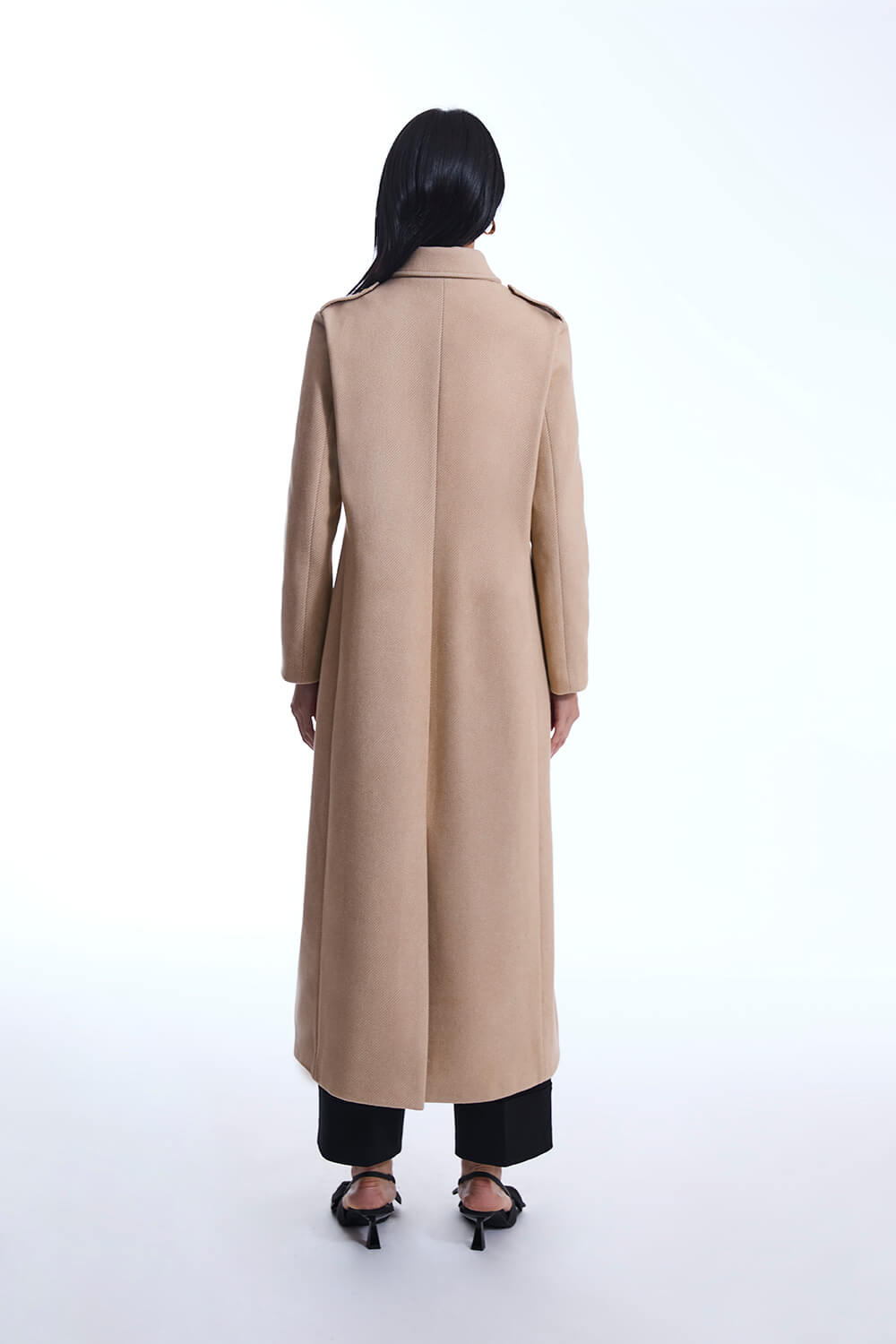 Long Military Camel Coat