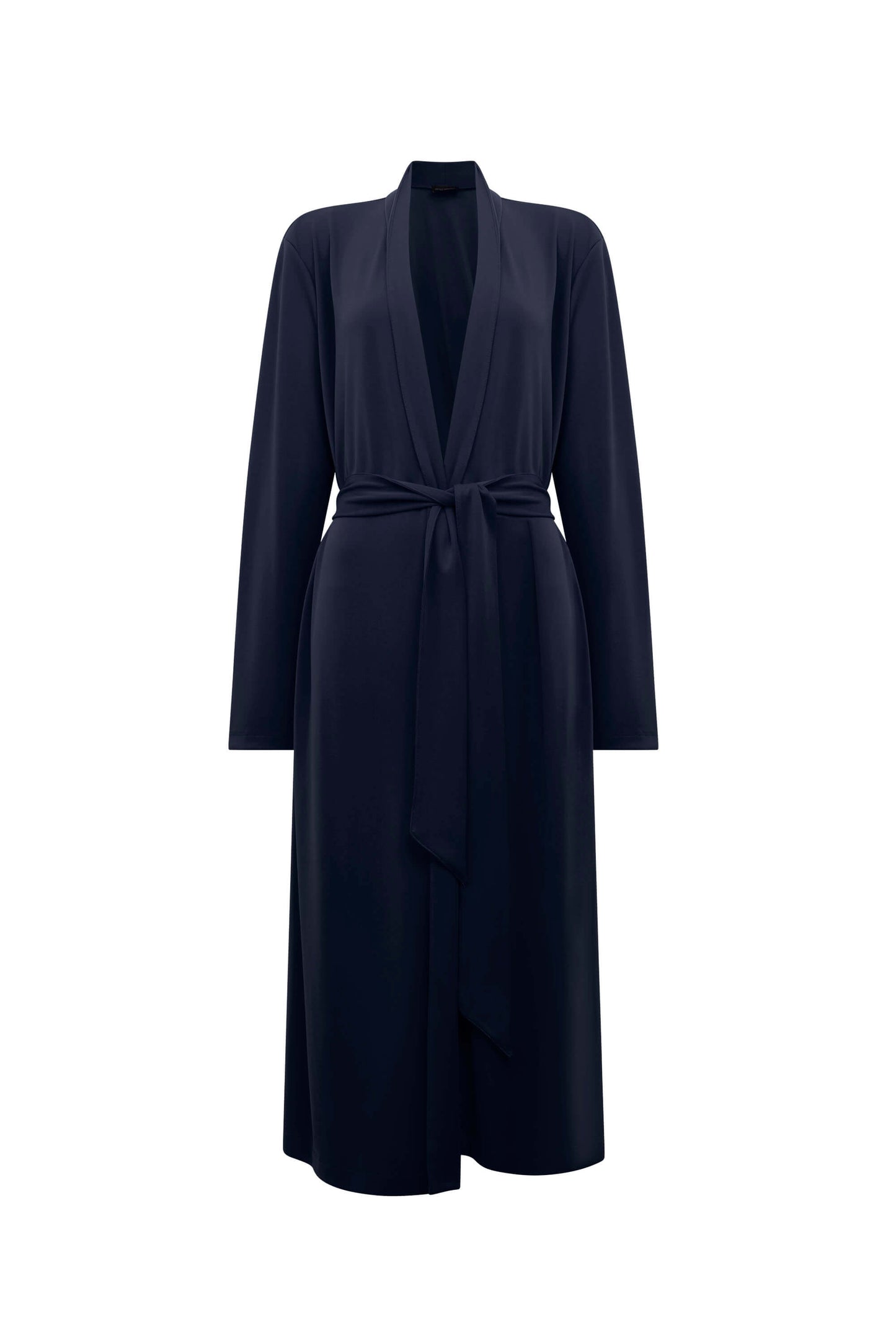 Long Navy Jersey Cardigan