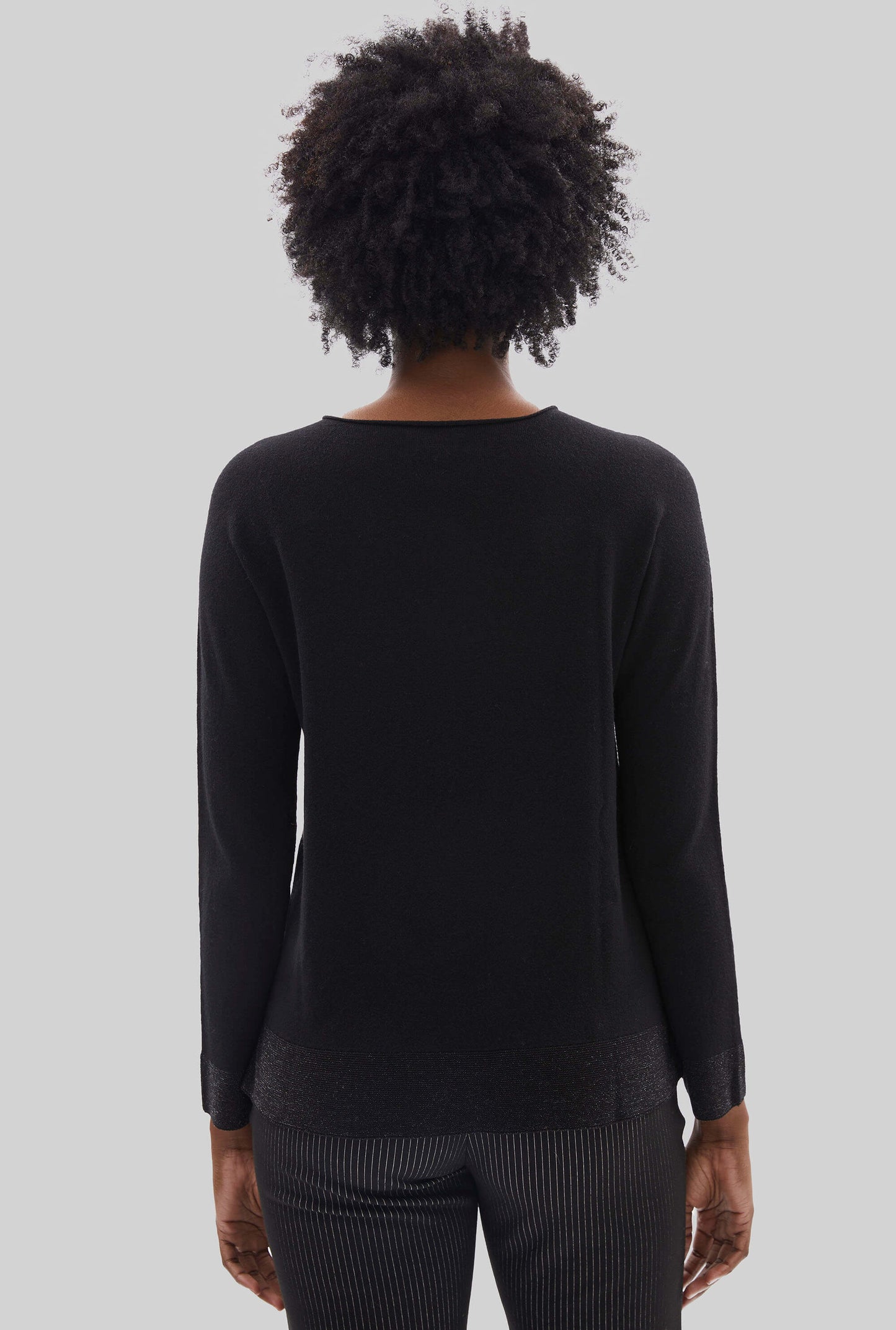 Lurex Detail Jumper Black