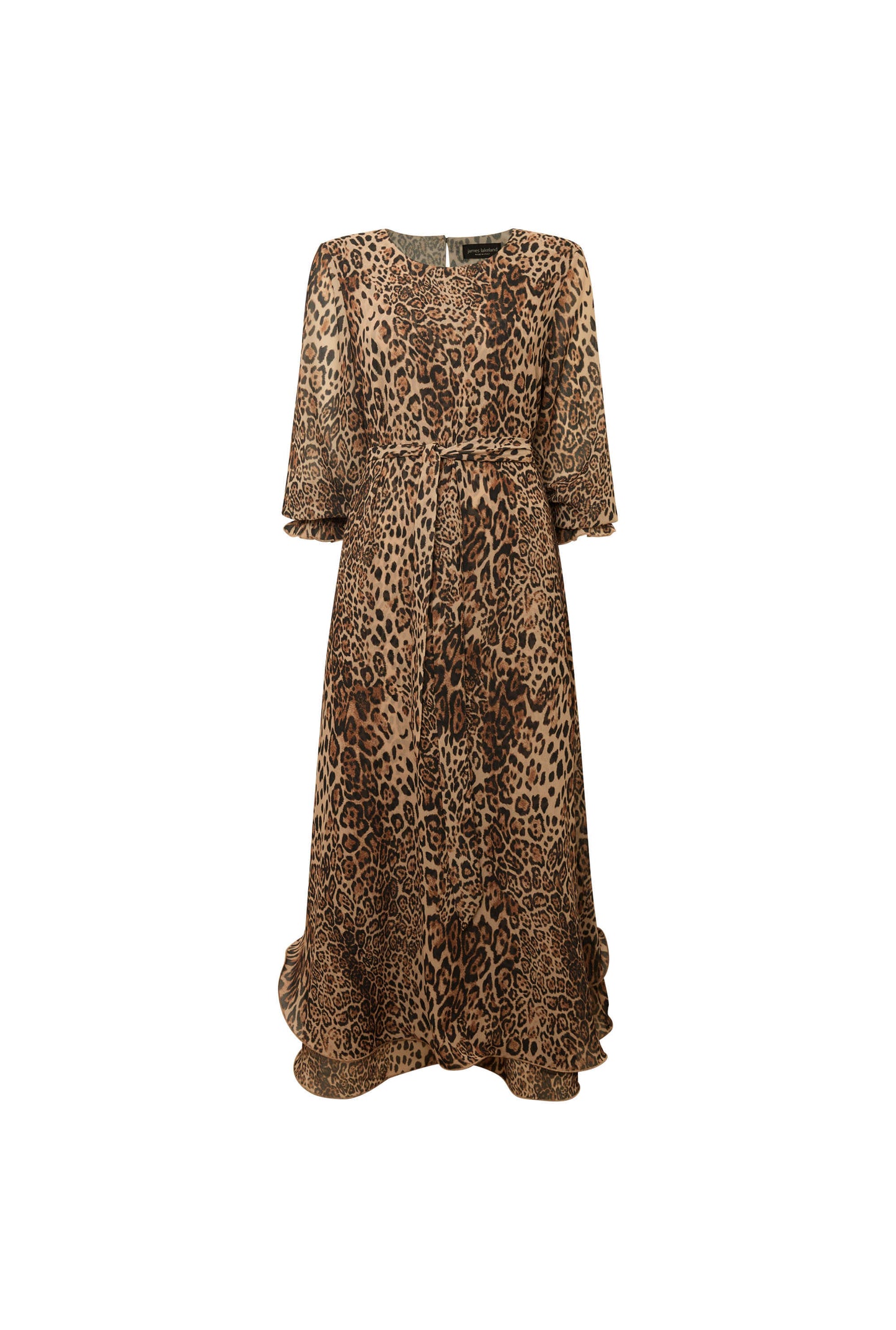 Maxi Leopard Wave Hem Dress