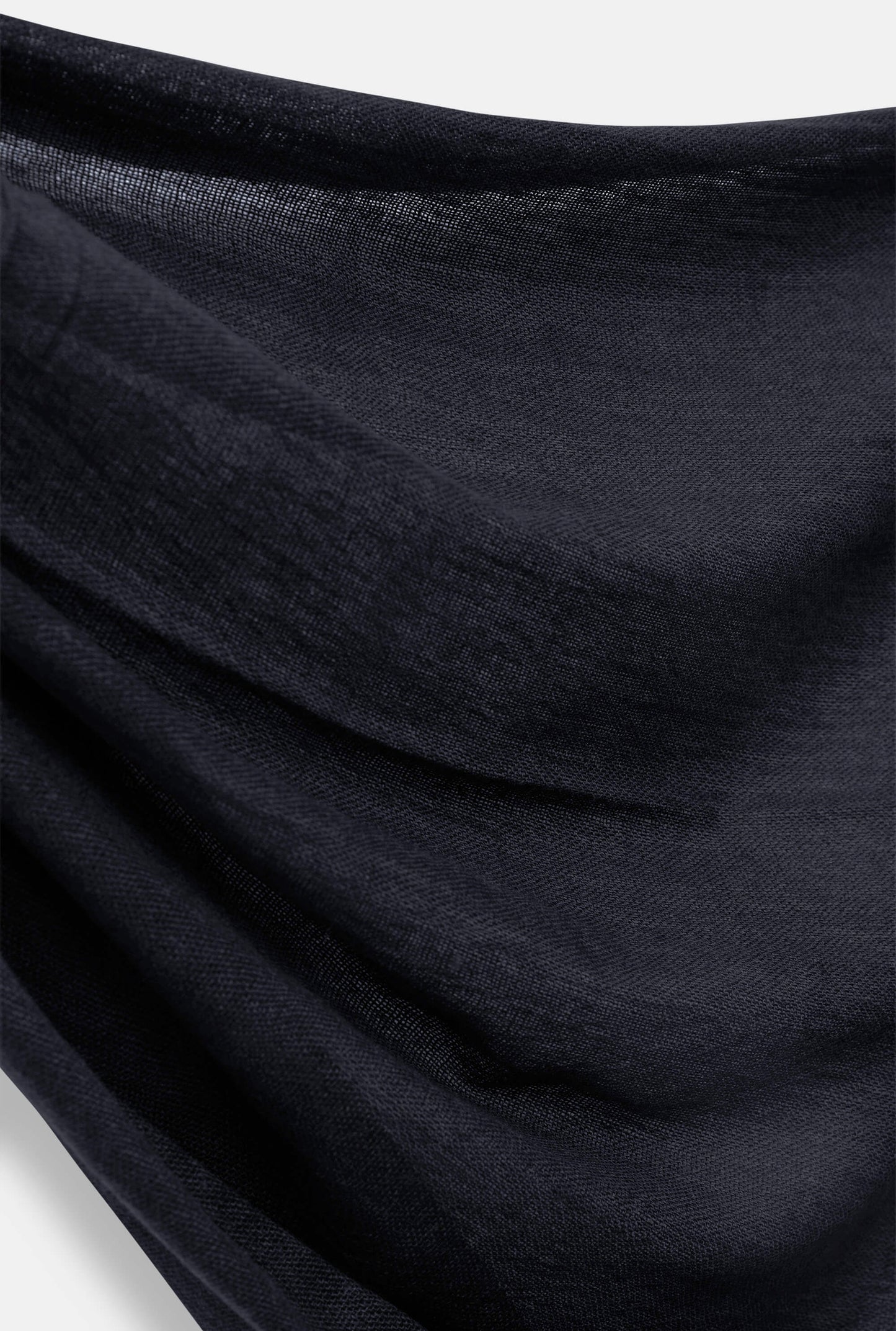 Navy 2‑ply Cashmere Scarf