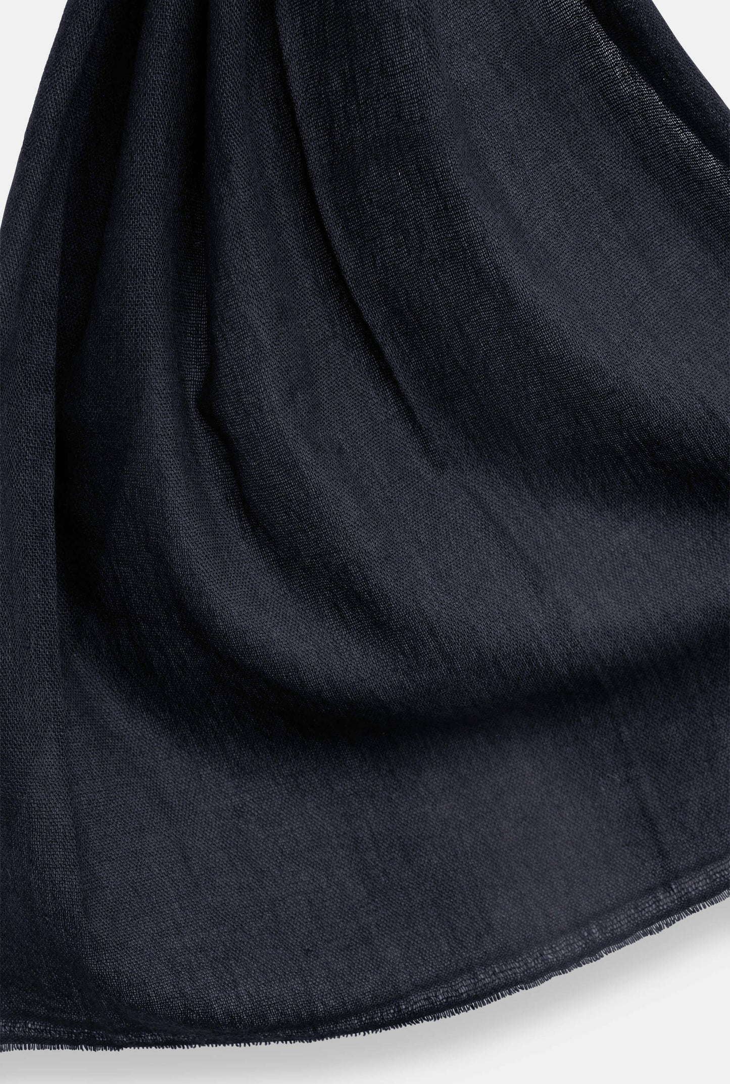 Navy 2‑ply Cashmere Scarf