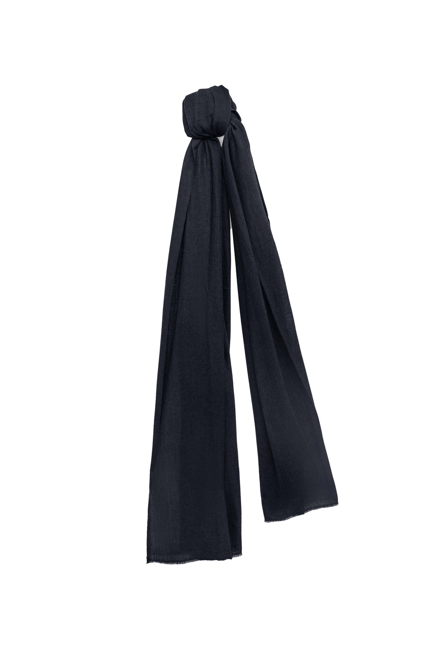 Navy 2‑ply Cashmere Scarf