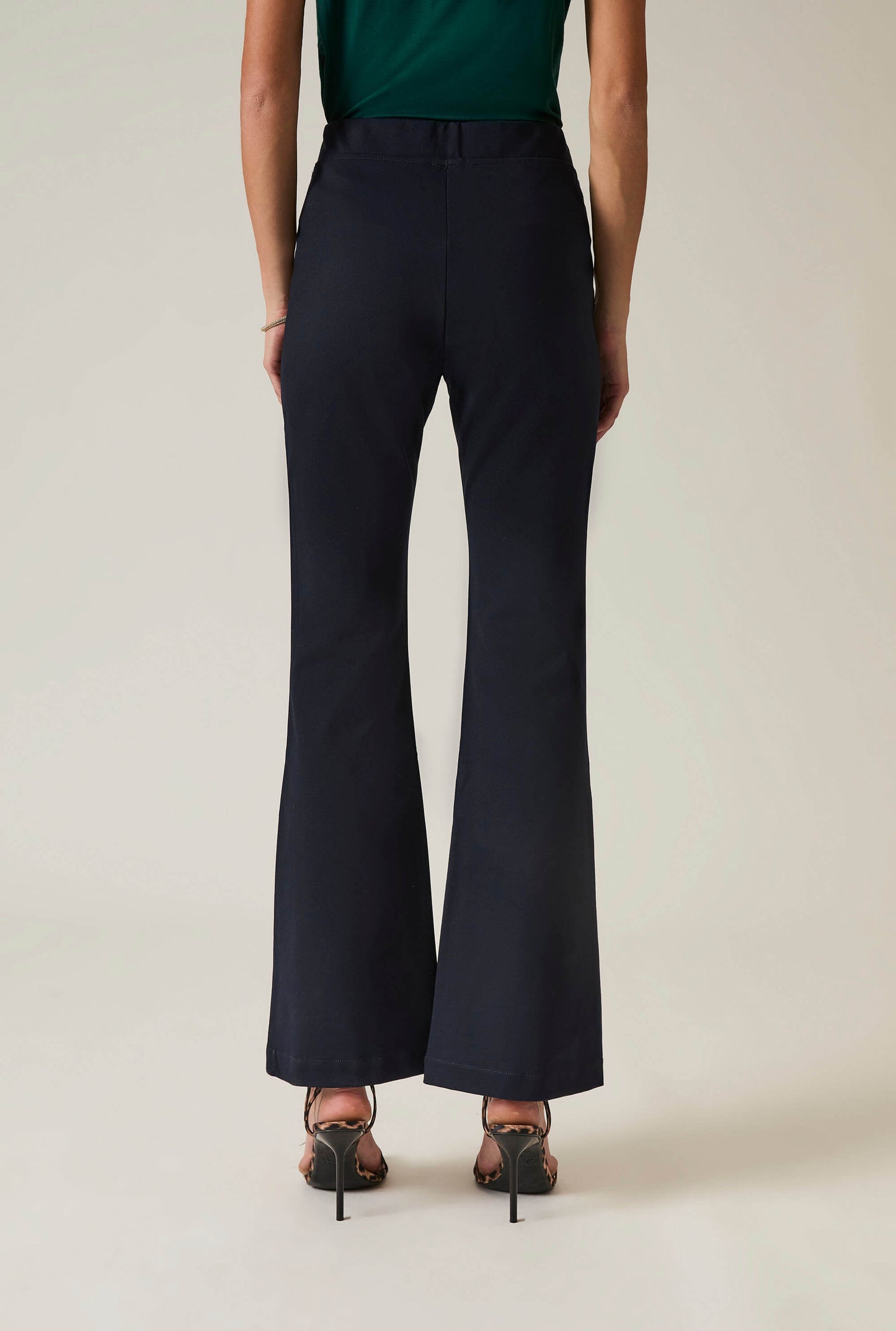 Navy Bootleg Trousers