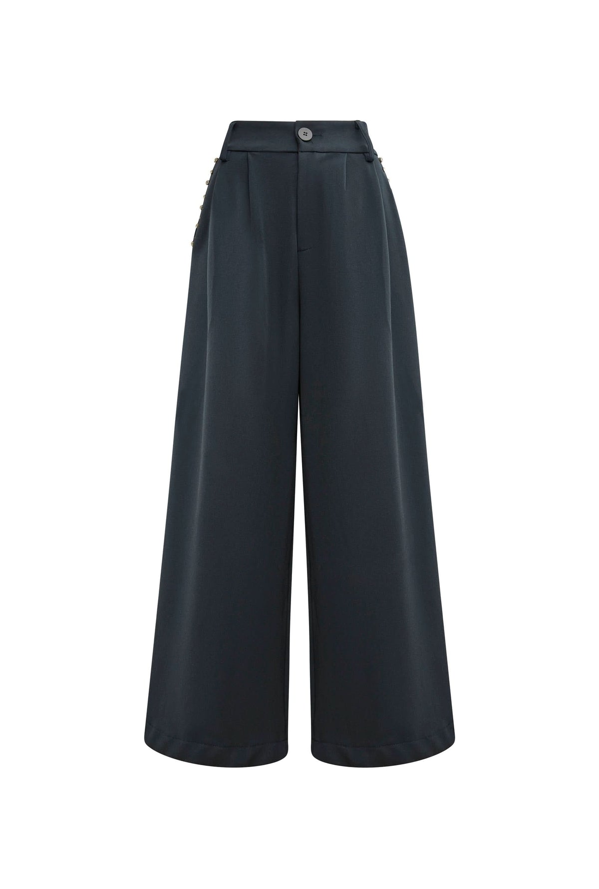 Navy Crystal Trim Trousers