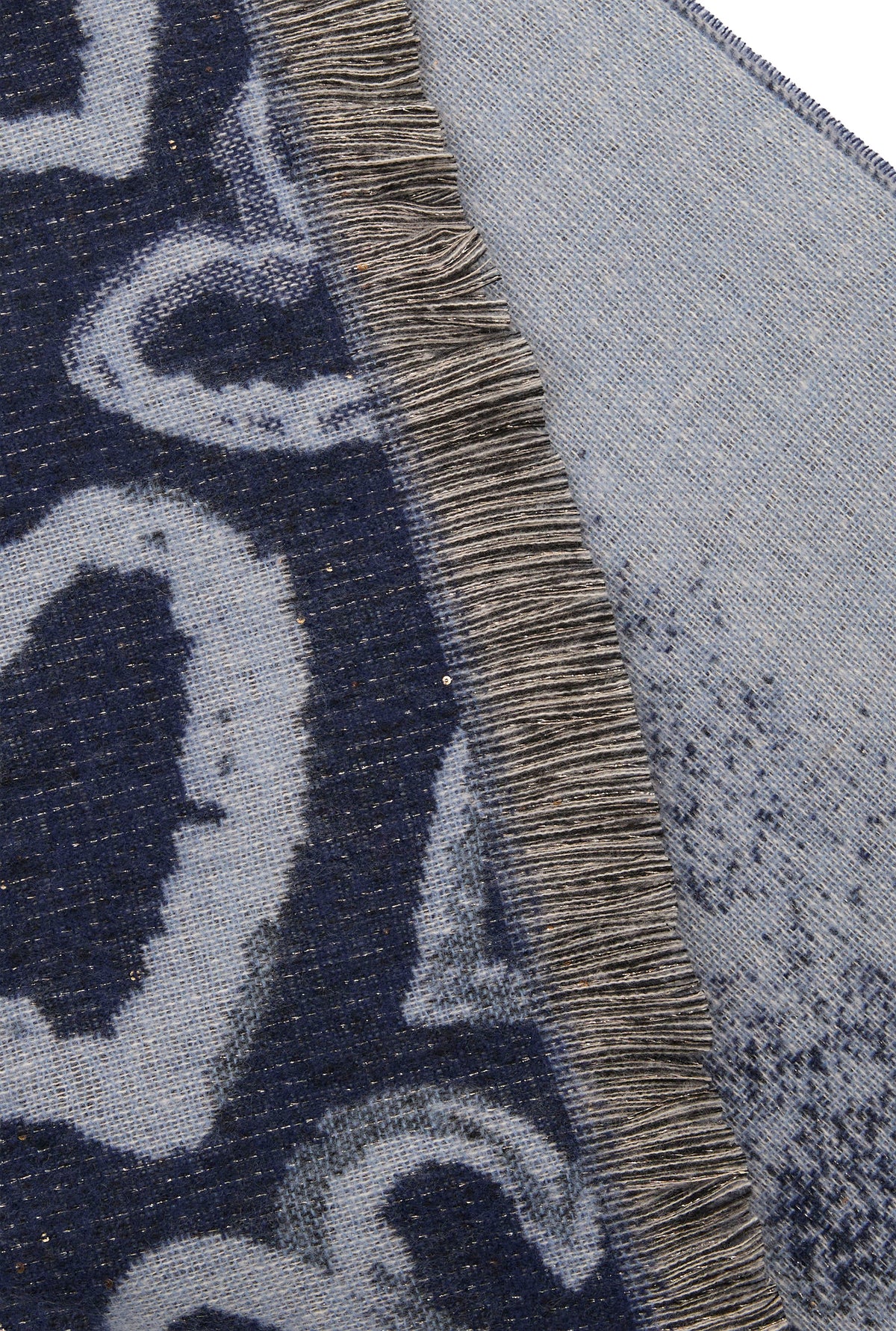Navy Heart Print Scarf