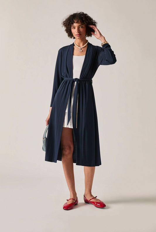 Navy Jersey Longline Cardigan