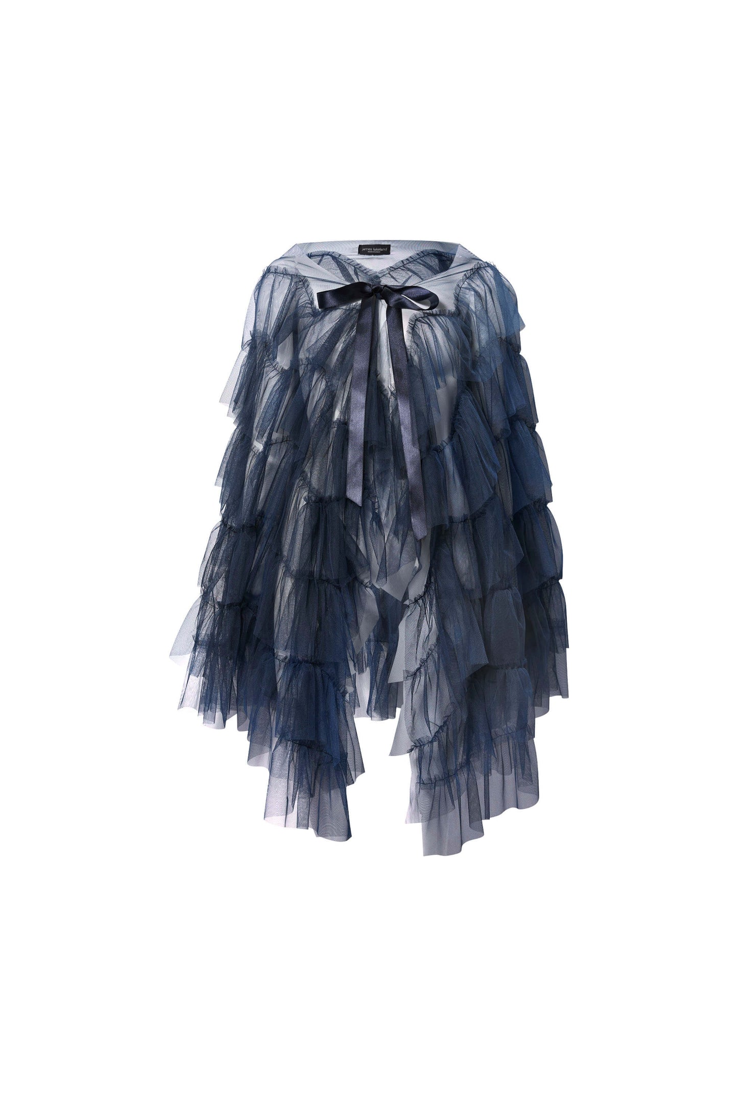 Navy Organza Shawl