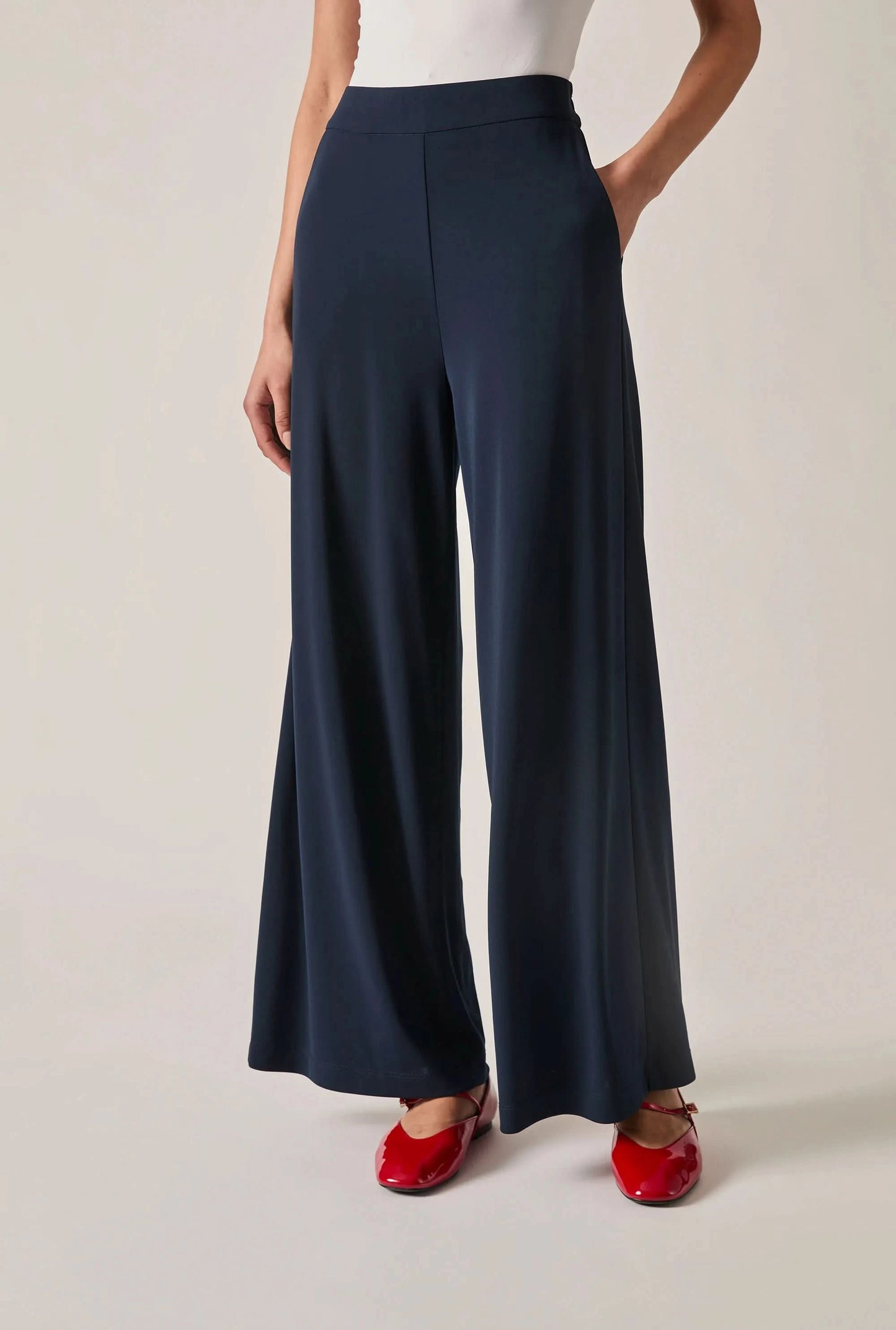 Navy Palazzo Pants