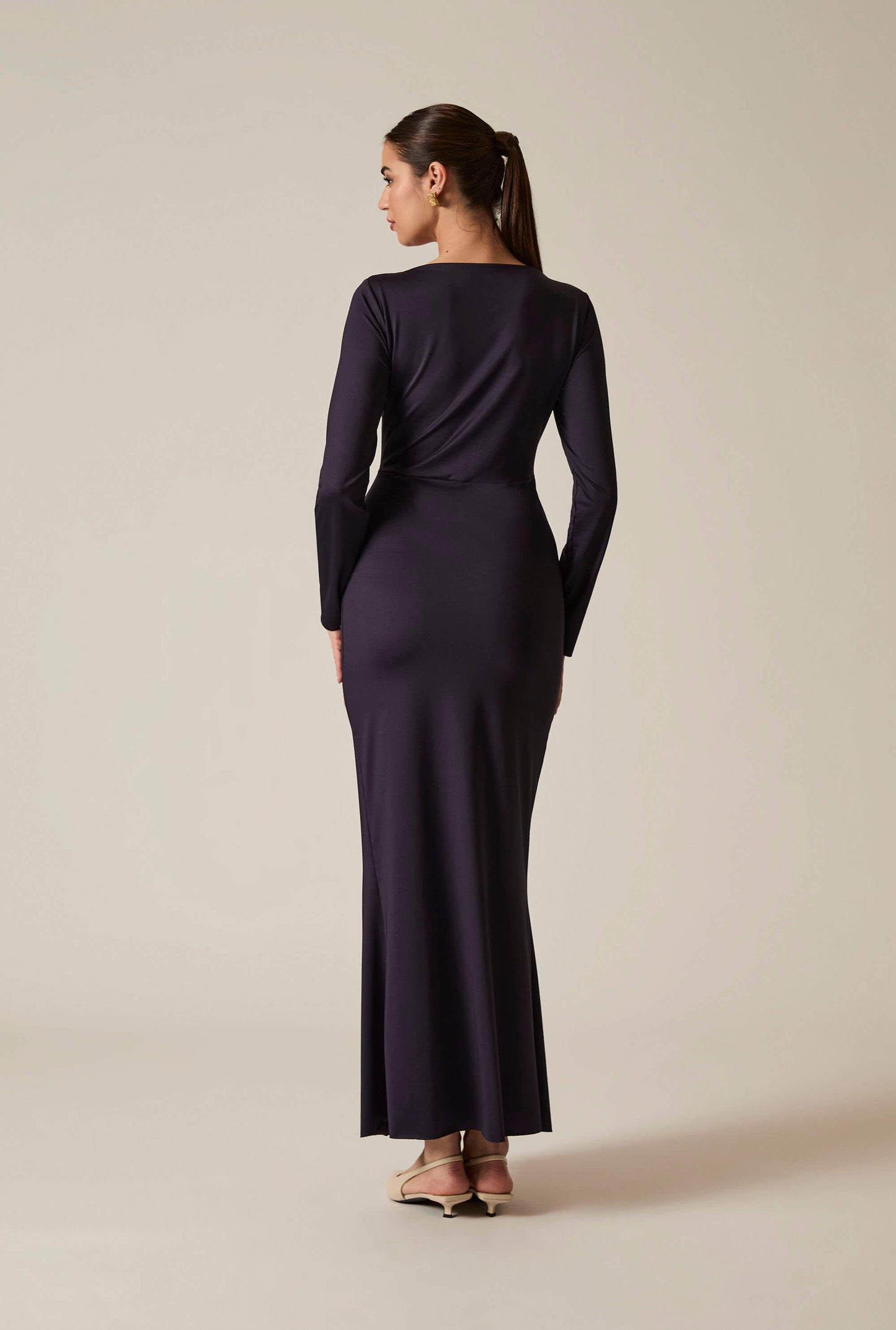 Navy Sculpted Maxi Dress