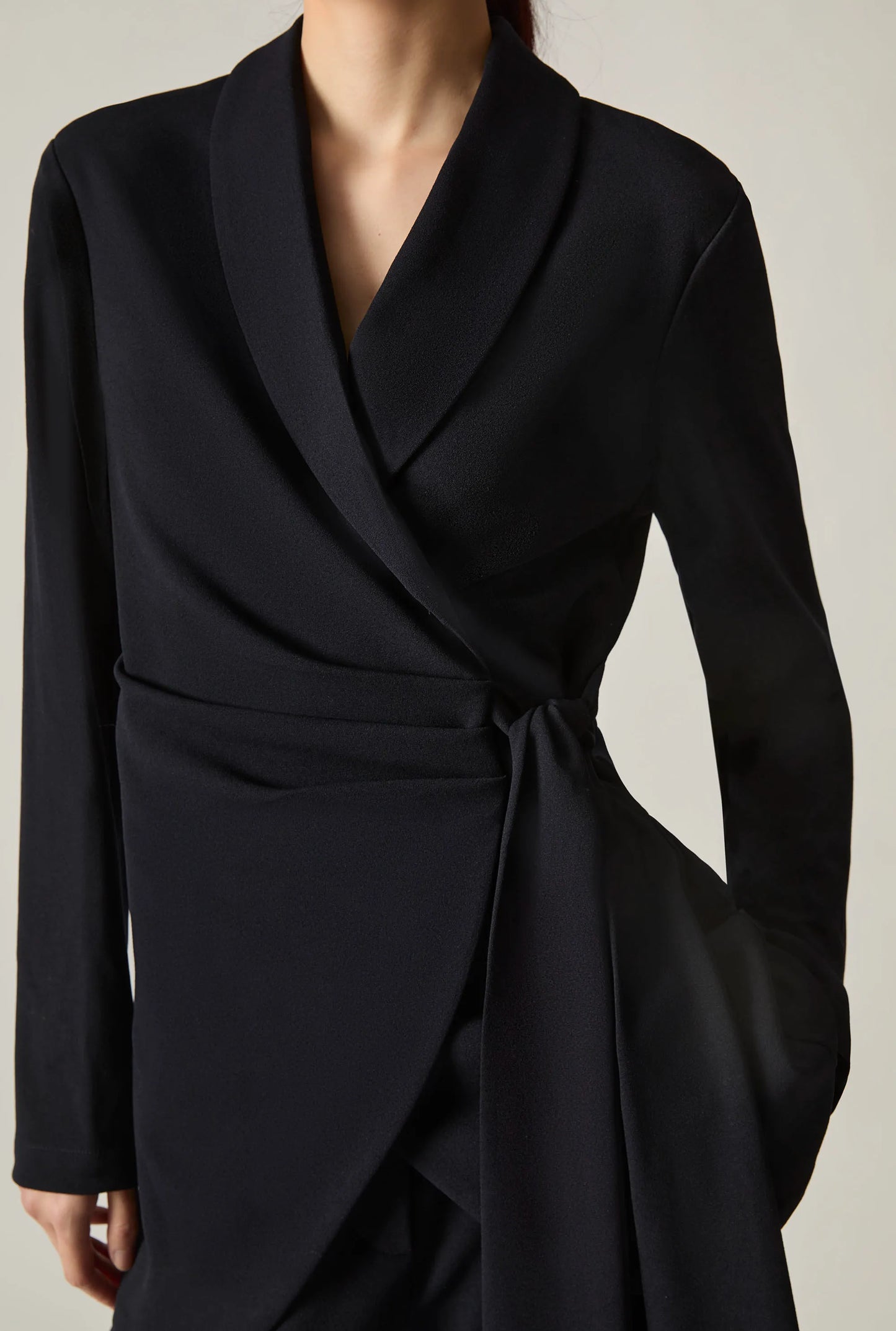 Navy Side Sash Blazer
