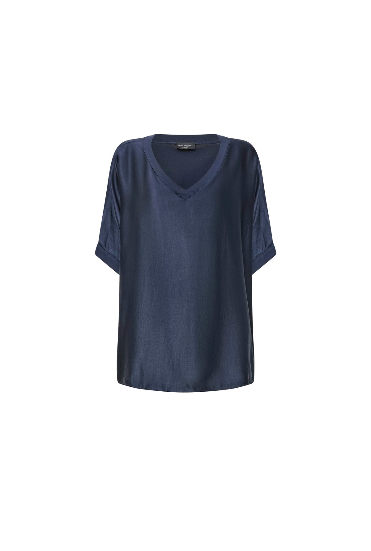 Navy V-Neck Relaxed Fit Top