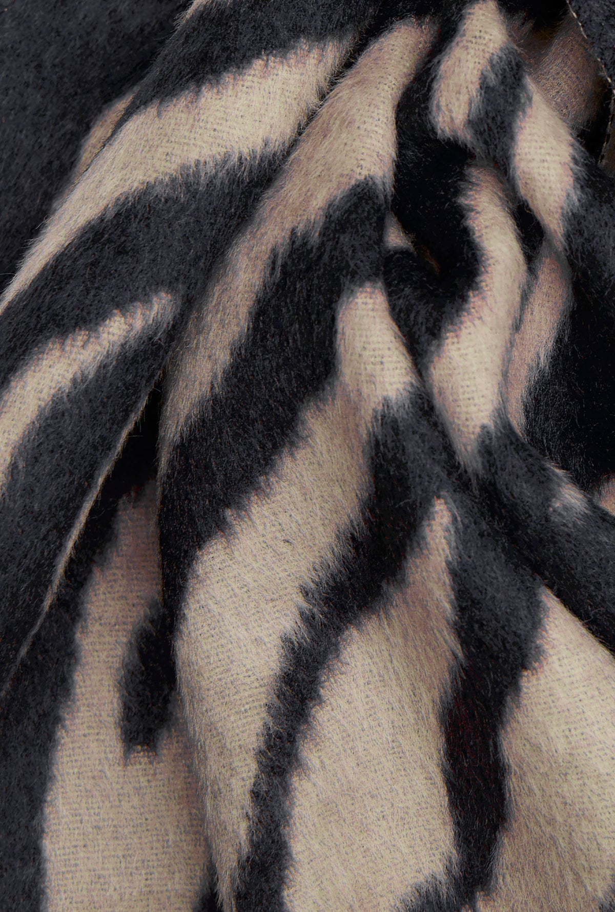 Navy Zebra Print Scarf