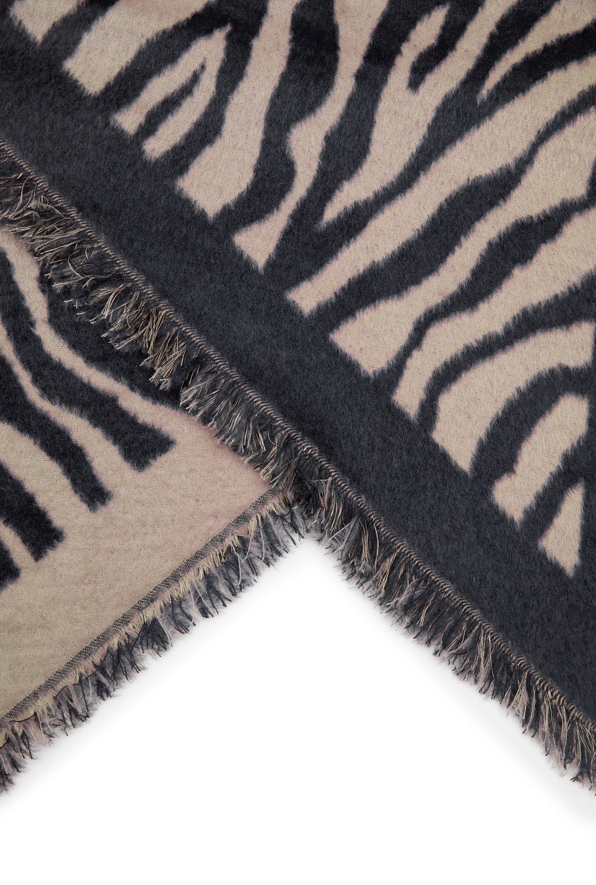 Navy Zebra Print Scarf