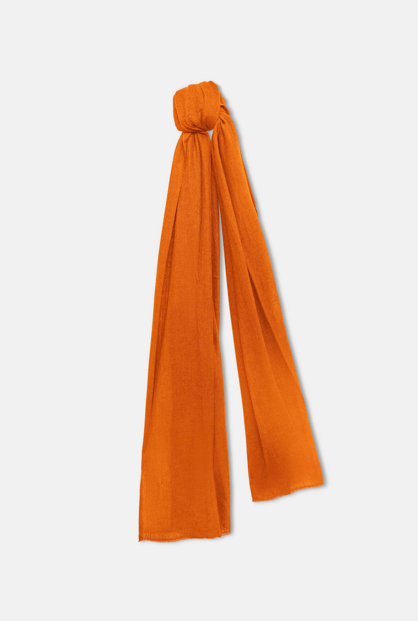 Orange 2‑ply Cashmere Scarf