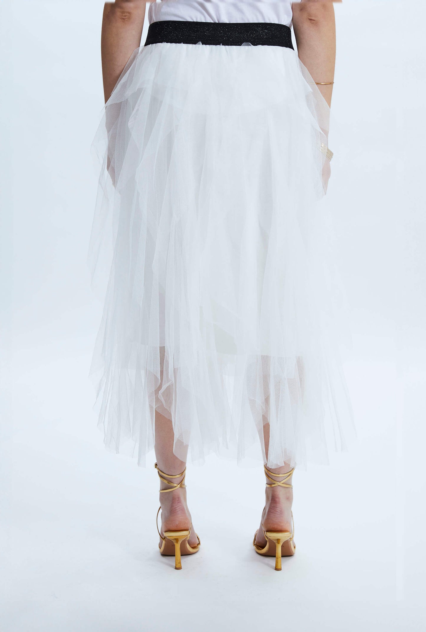 Organza Ruffled Skirt White