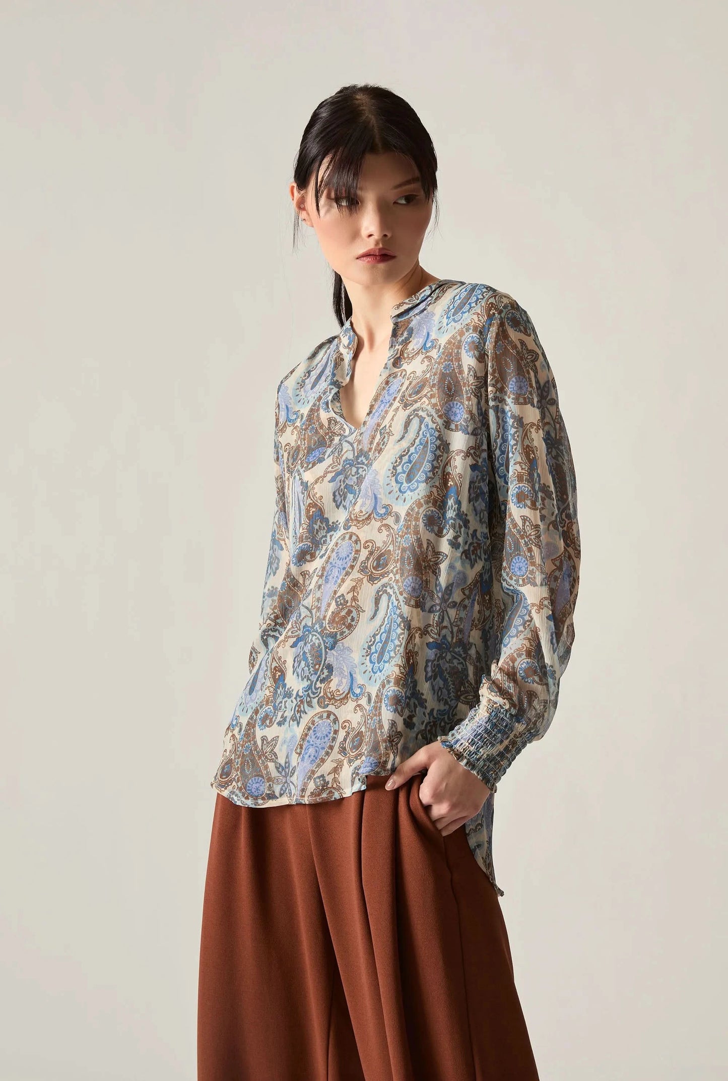 Paisley Print Blouse