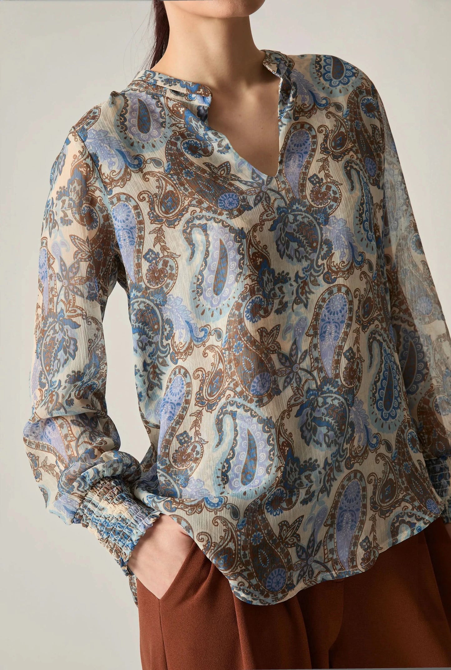 Paisley Print Blouse
