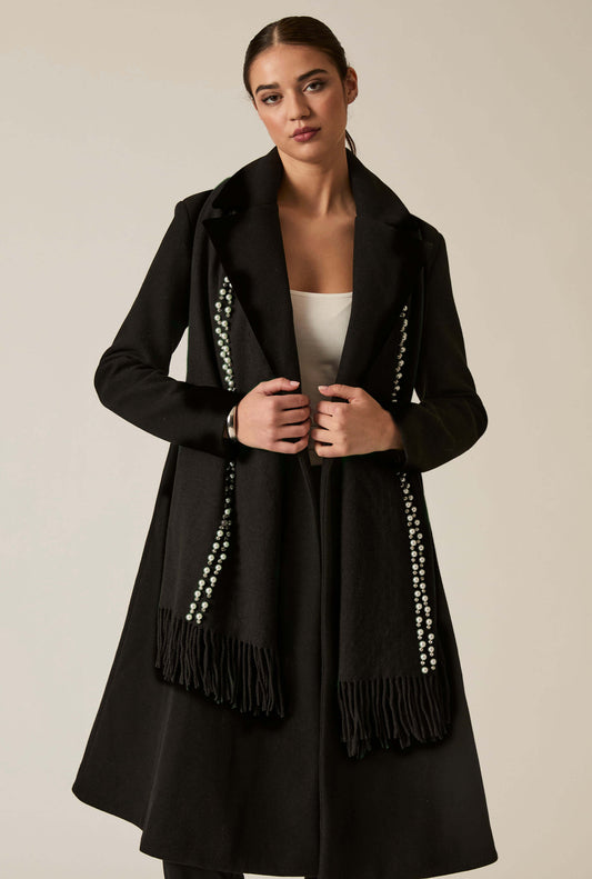 Black Pearl Detail Scarf