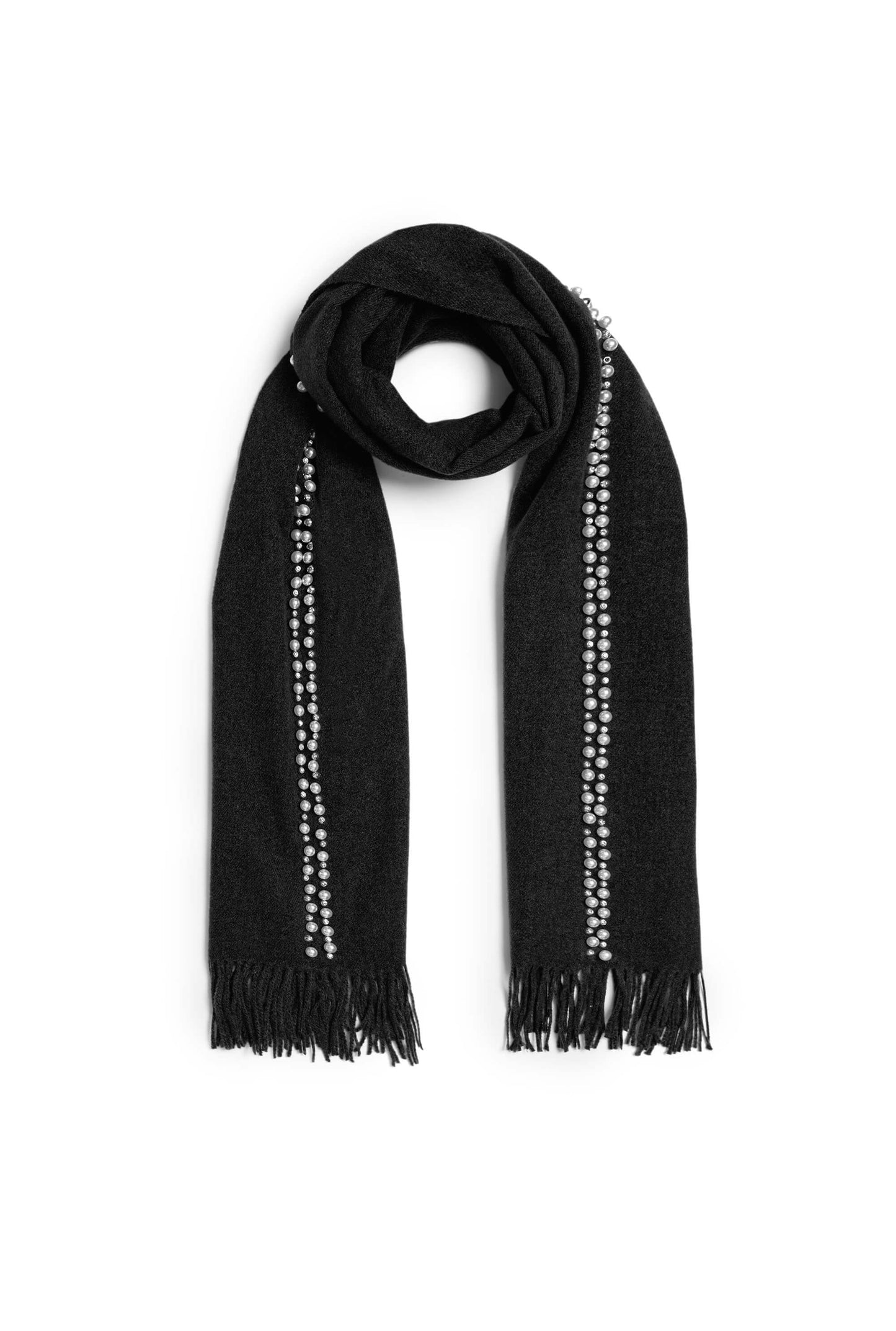 Black Pearl Detail Scarf