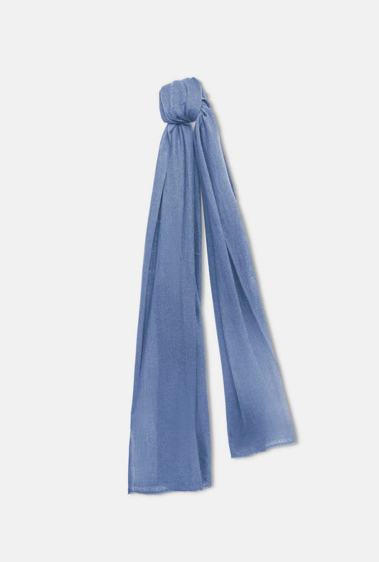 Pale Blue 2‑ply Cashmere Scarf
