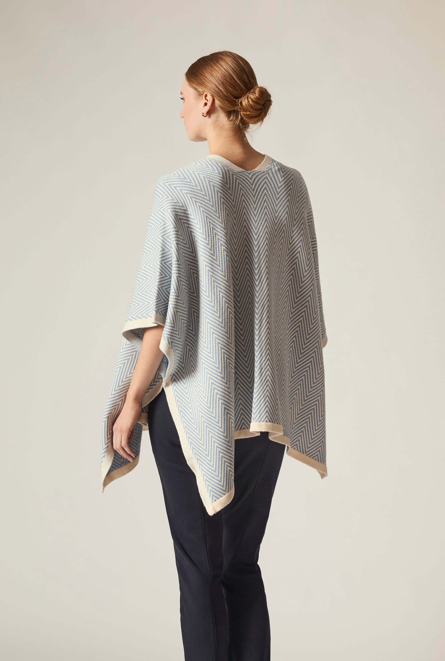 Blue Chevron Knit Wrap