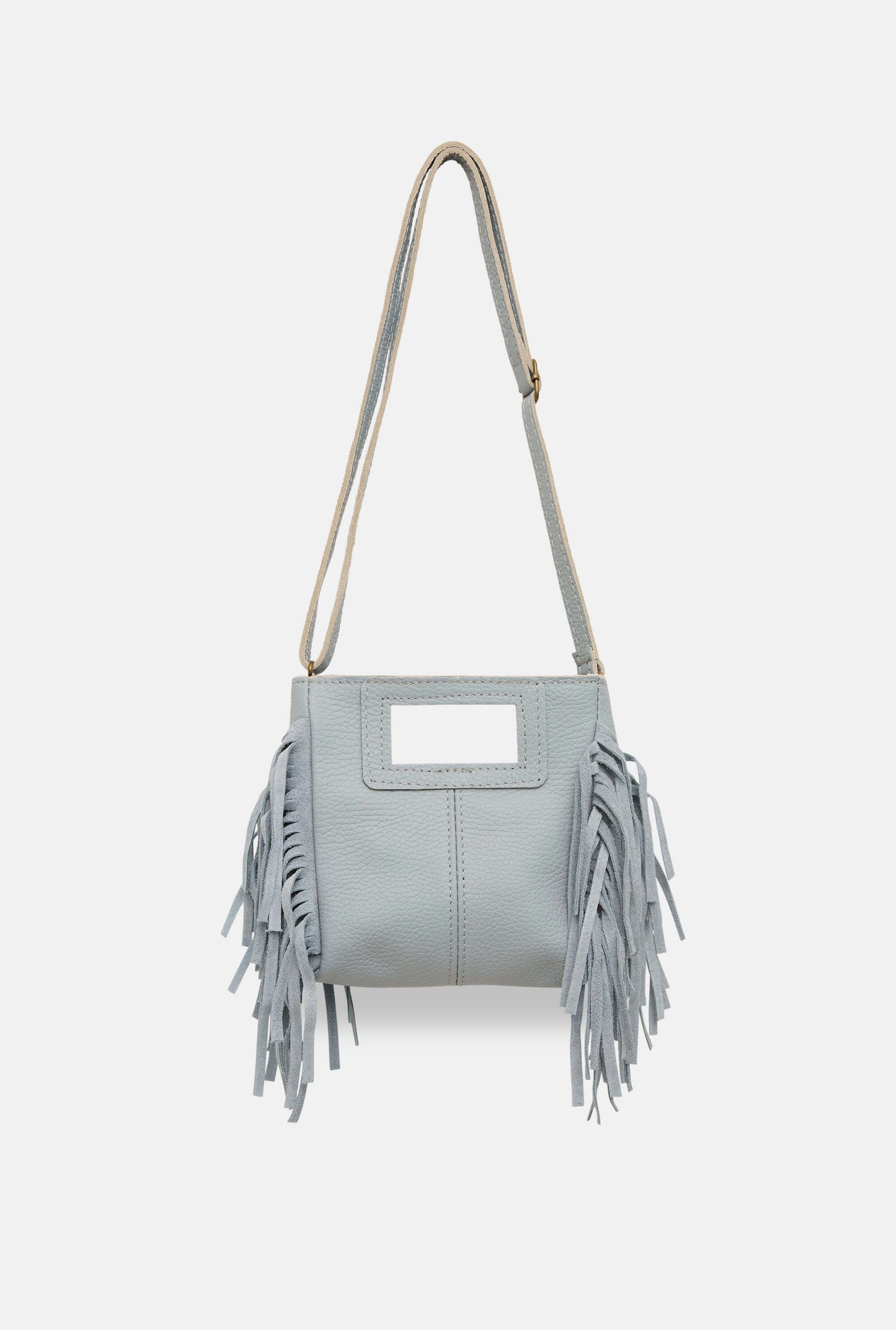 Pale Blue Fringe Bag