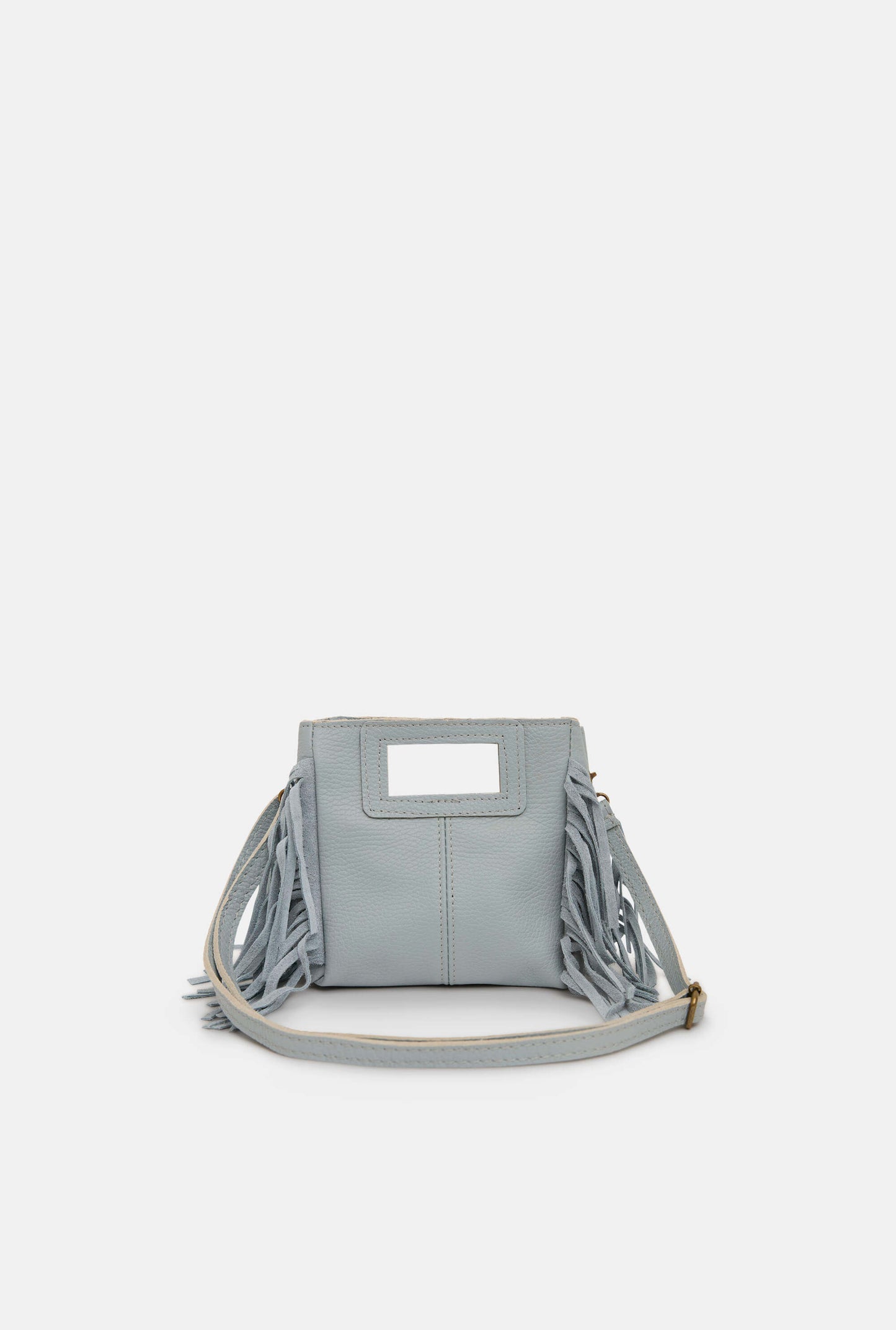 Pale Blue Fringe Bag