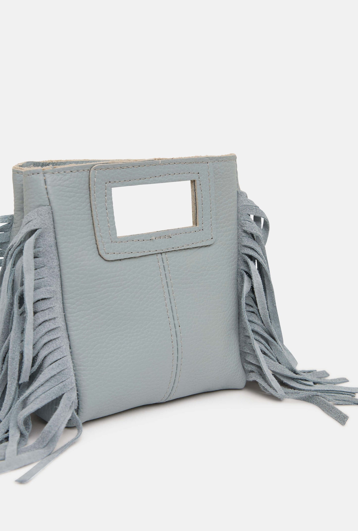 Pale Blue Fringe Bag