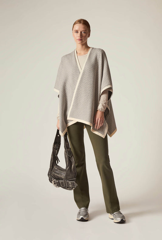Grey Chevron Knit Wrap
