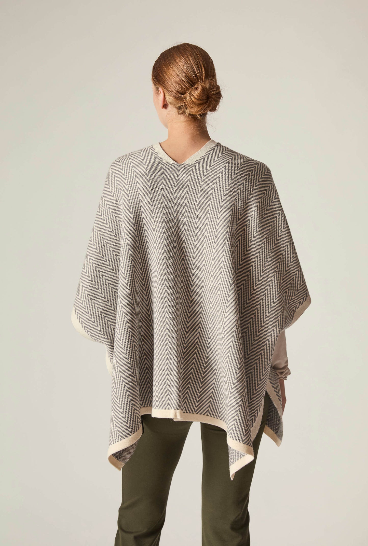 Grey Chevron Knit Wrap